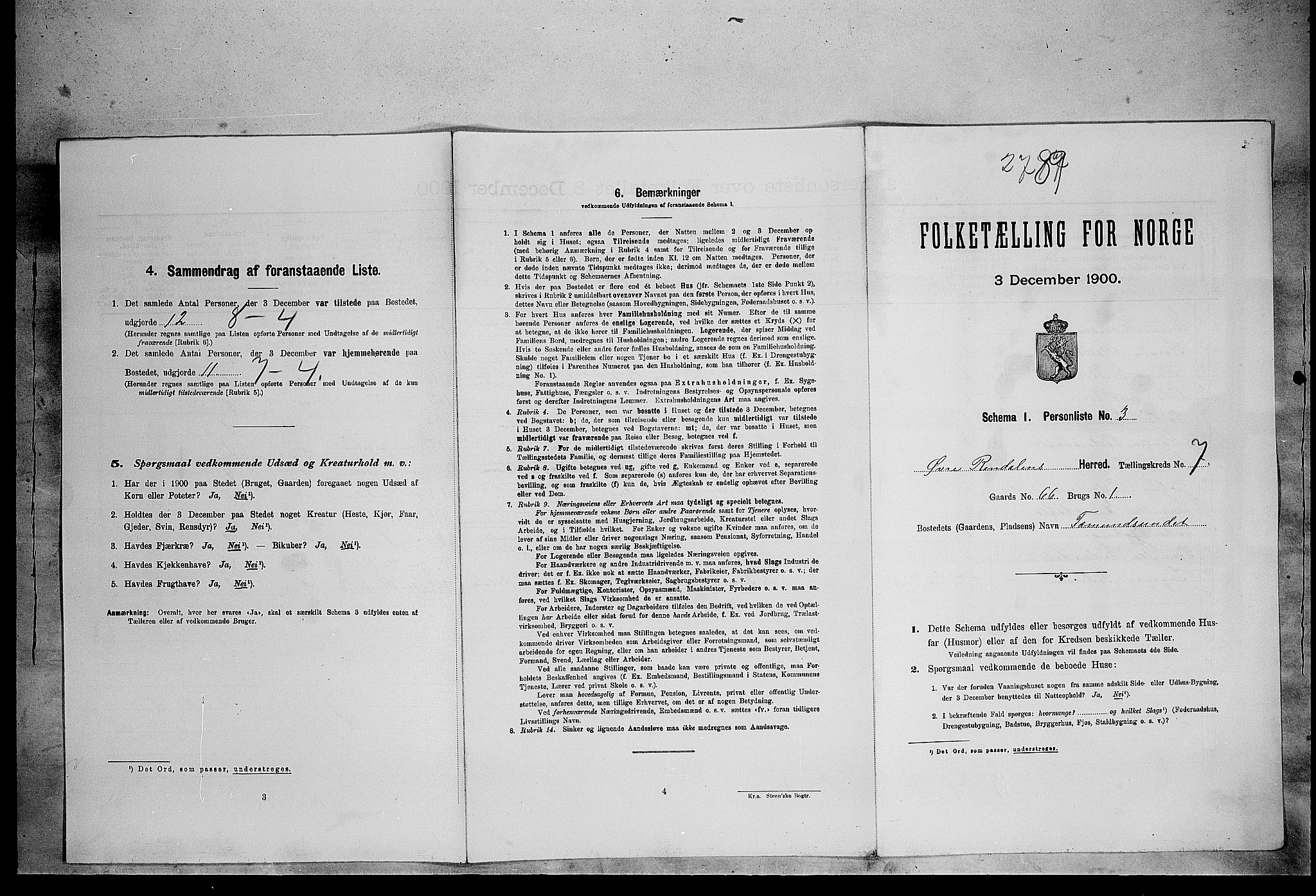 SAH, Folketelling 1900 for 0433 Øvre Rendal herred, 1900, s. 577