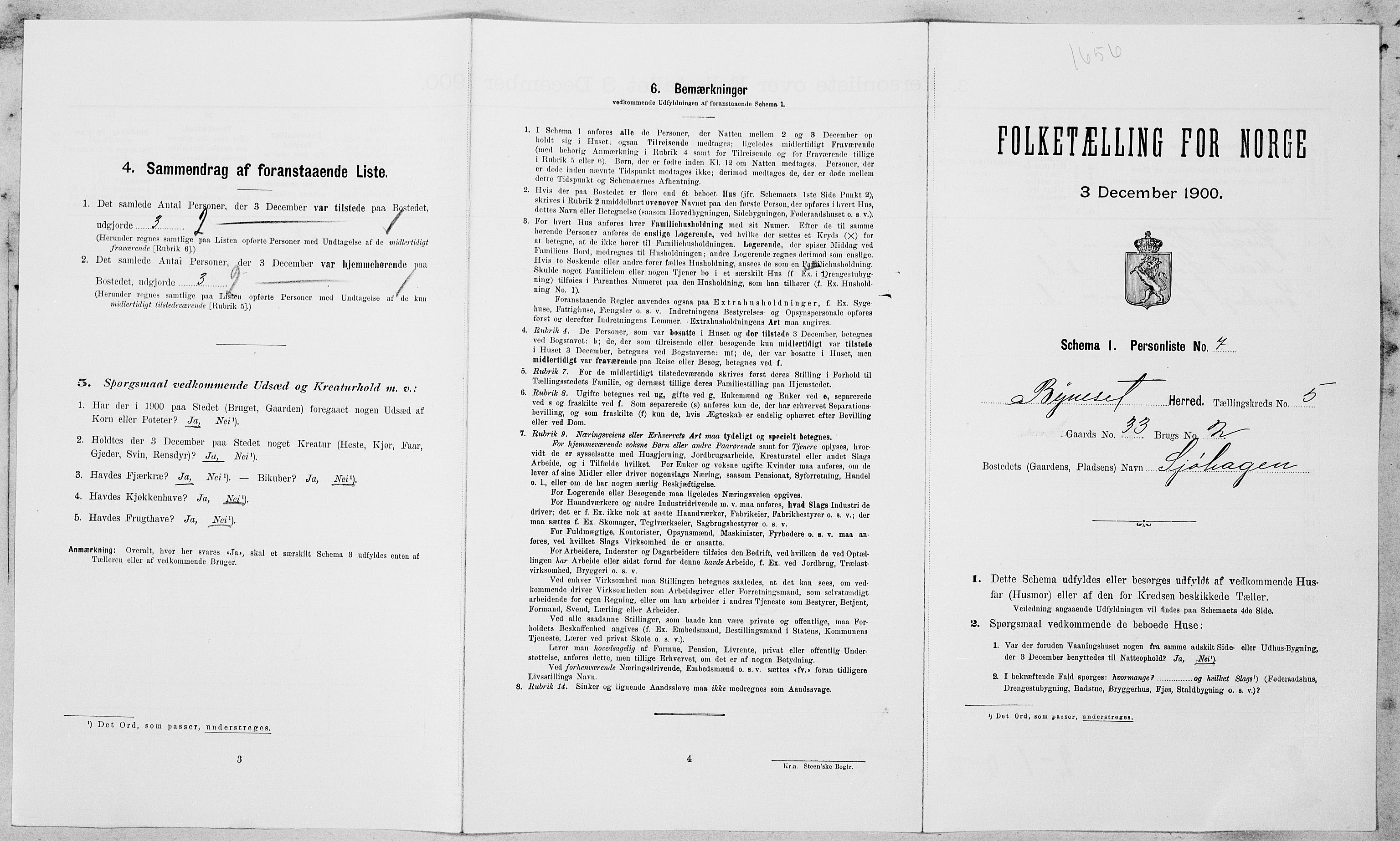 SAT, Folketelling 1900 for 1655 Byneset herred, 1900, s. 305
