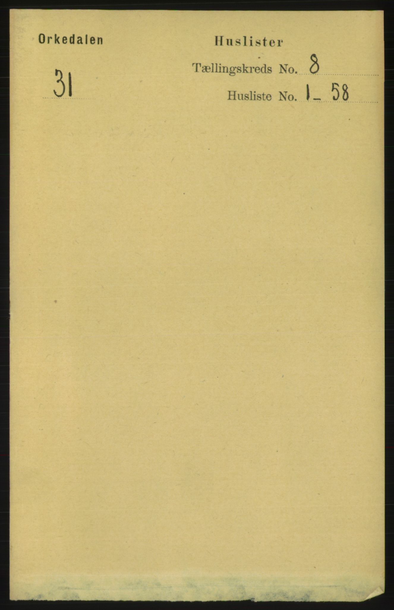 RA, Folketelling 1891 for 1638 Orkdal herred, 1891, s. 3809
