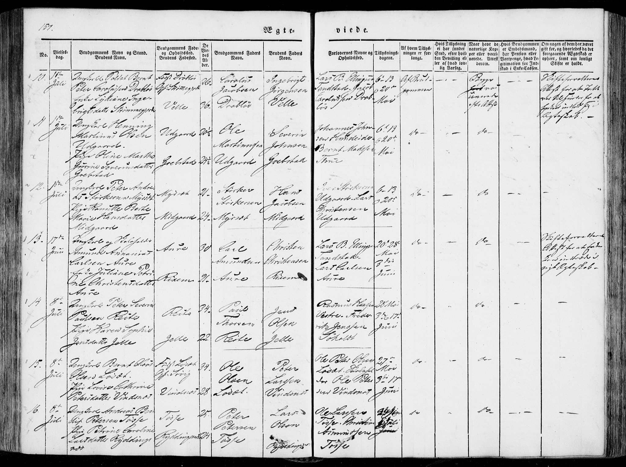 Ministerialprotokoller, klokkerbøker og fødselsregistre - Møre og Romsdal, AV/SAT-A-1454/522/L0313: Ministerialbok nr. 522A08, 1852-1862, s. 157