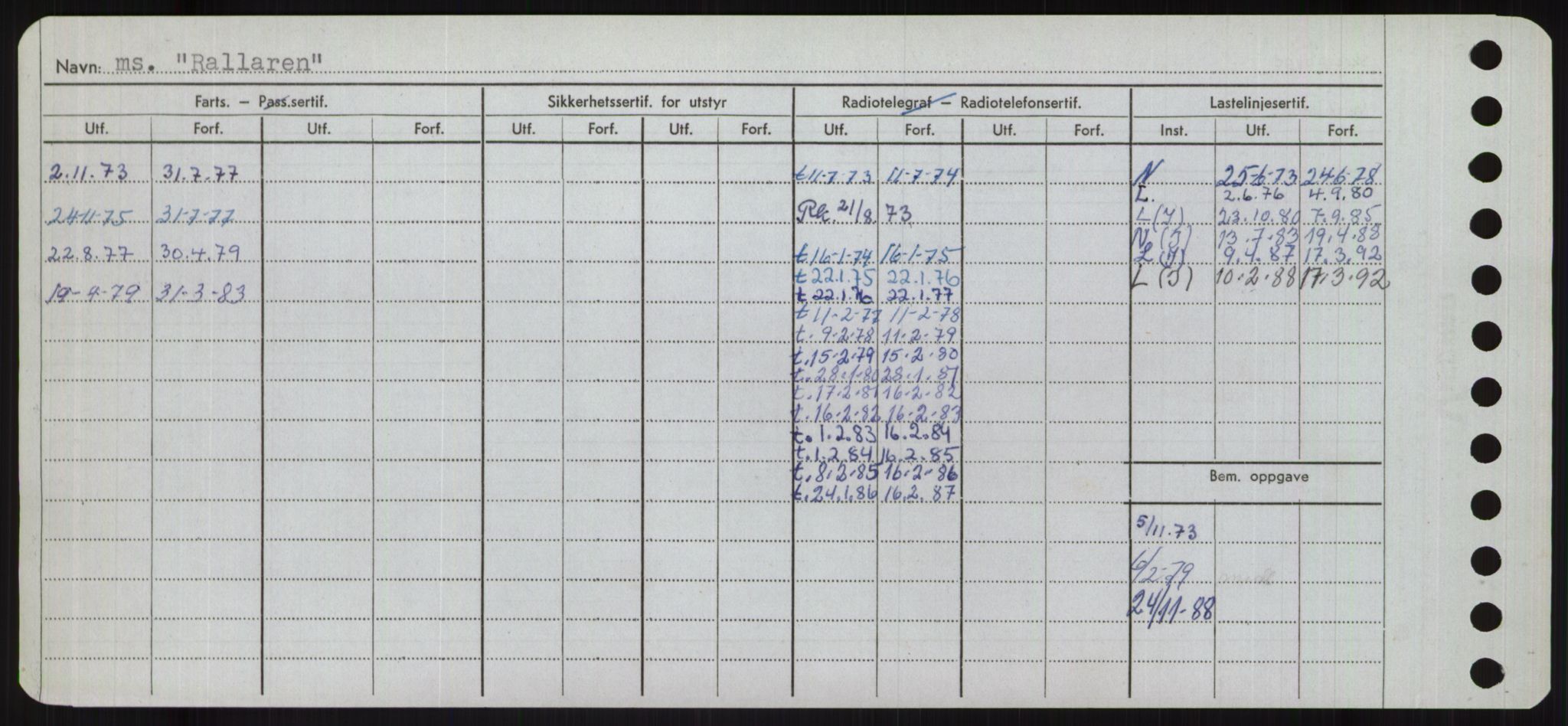 Sjøfartsdirektoratet med forløpere, Skipsmålingen, RA/S-1627/H/Ha/L0004/0002: Fartøy, Mas-R / Fartøy, Odin-R, s. 496