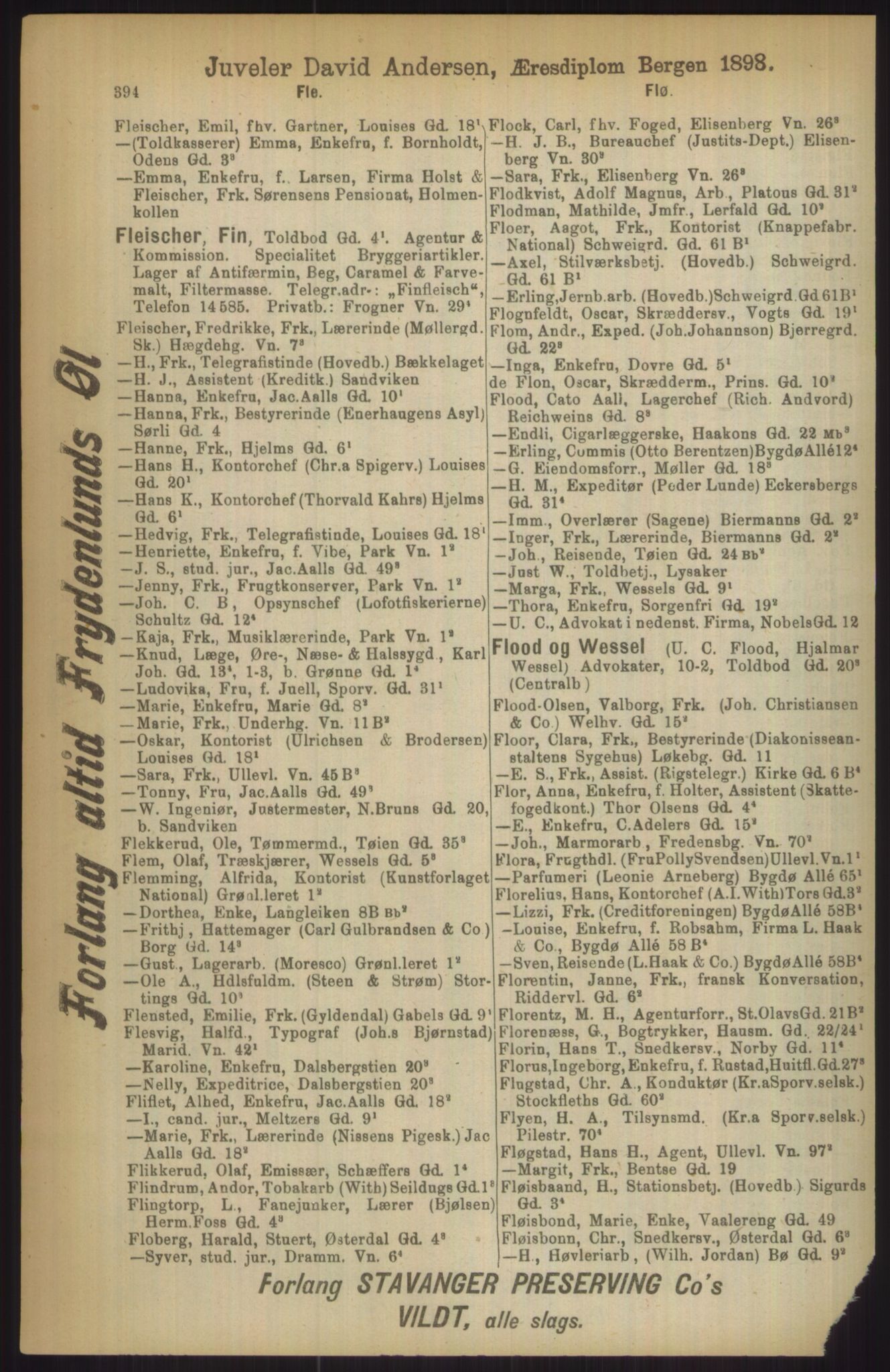 Kristiania/Oslo adressebok, PUBL/-, 1911, s. 394