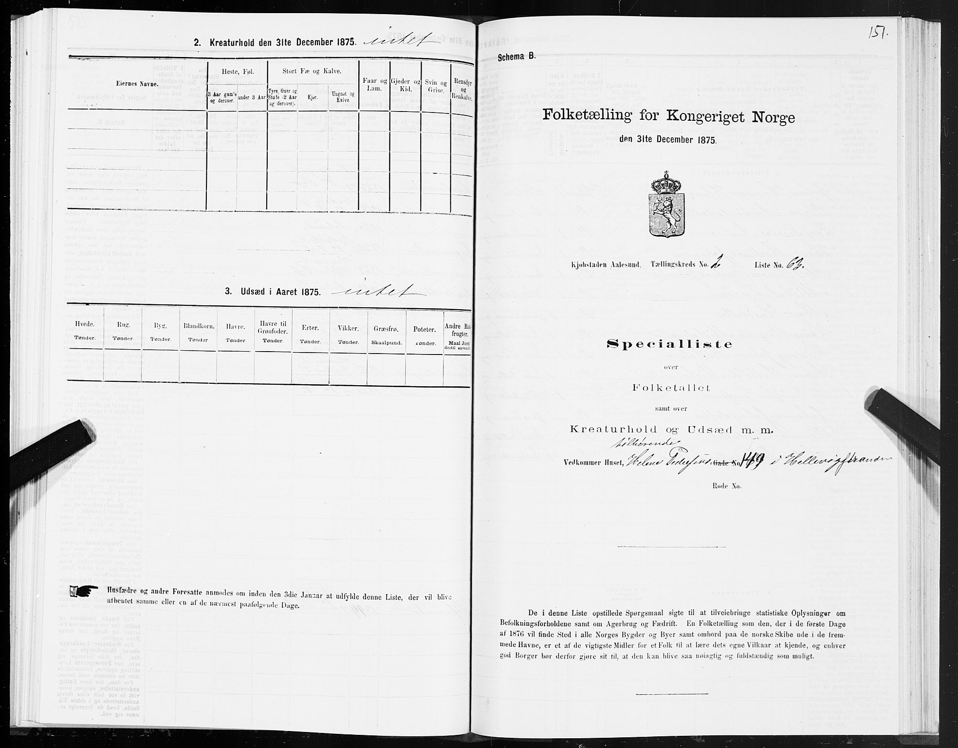 SAT, Folketelling 1875 for 1501P Ålesund prestegjeld, 1875, s. 2151