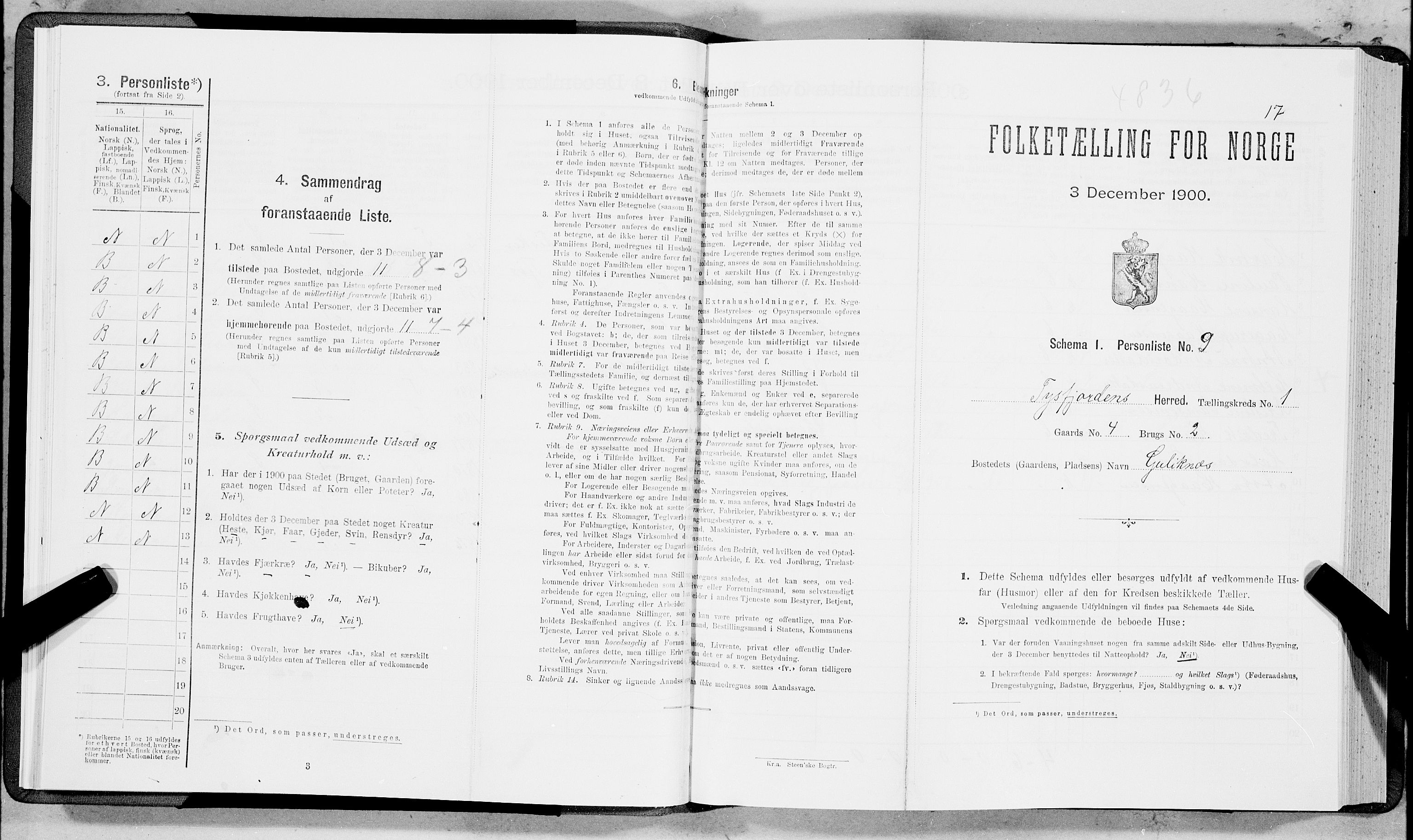 SAT, Folketelling 1900 for 1850 Tysfjord herred, 1900, s. 30