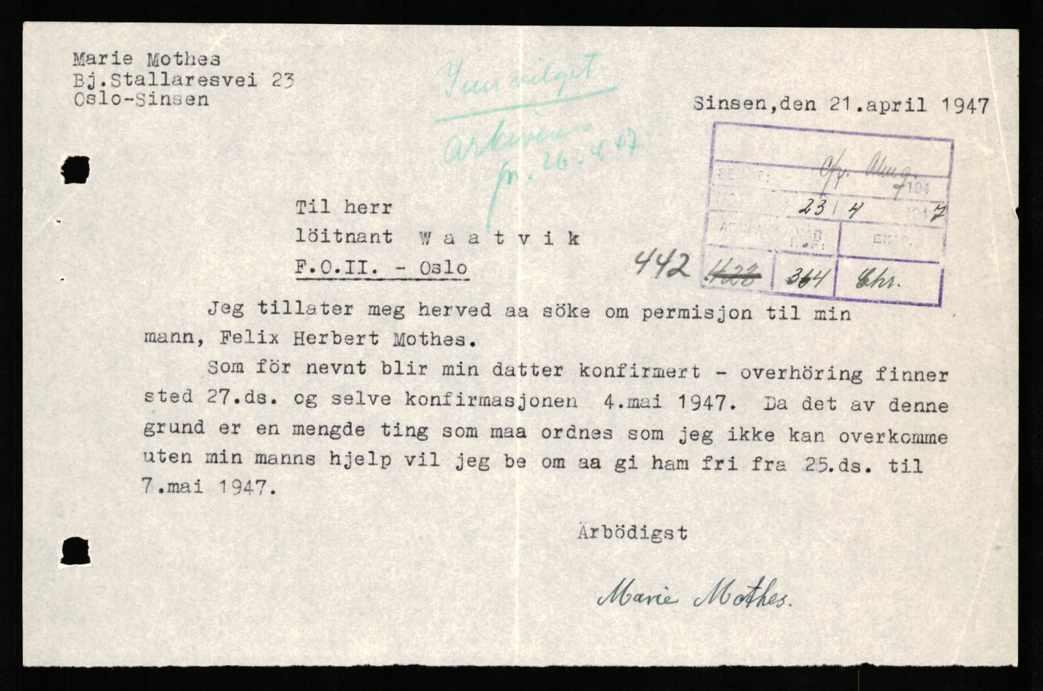 Forsvaret, Forsvarets overkommando II, AV/RA-RAFA-3915/D/Db/L0022: CI Questionaires. Tyske okkupasjonsstyrker i Norge. Tyskere., 1945-1946, s. 393