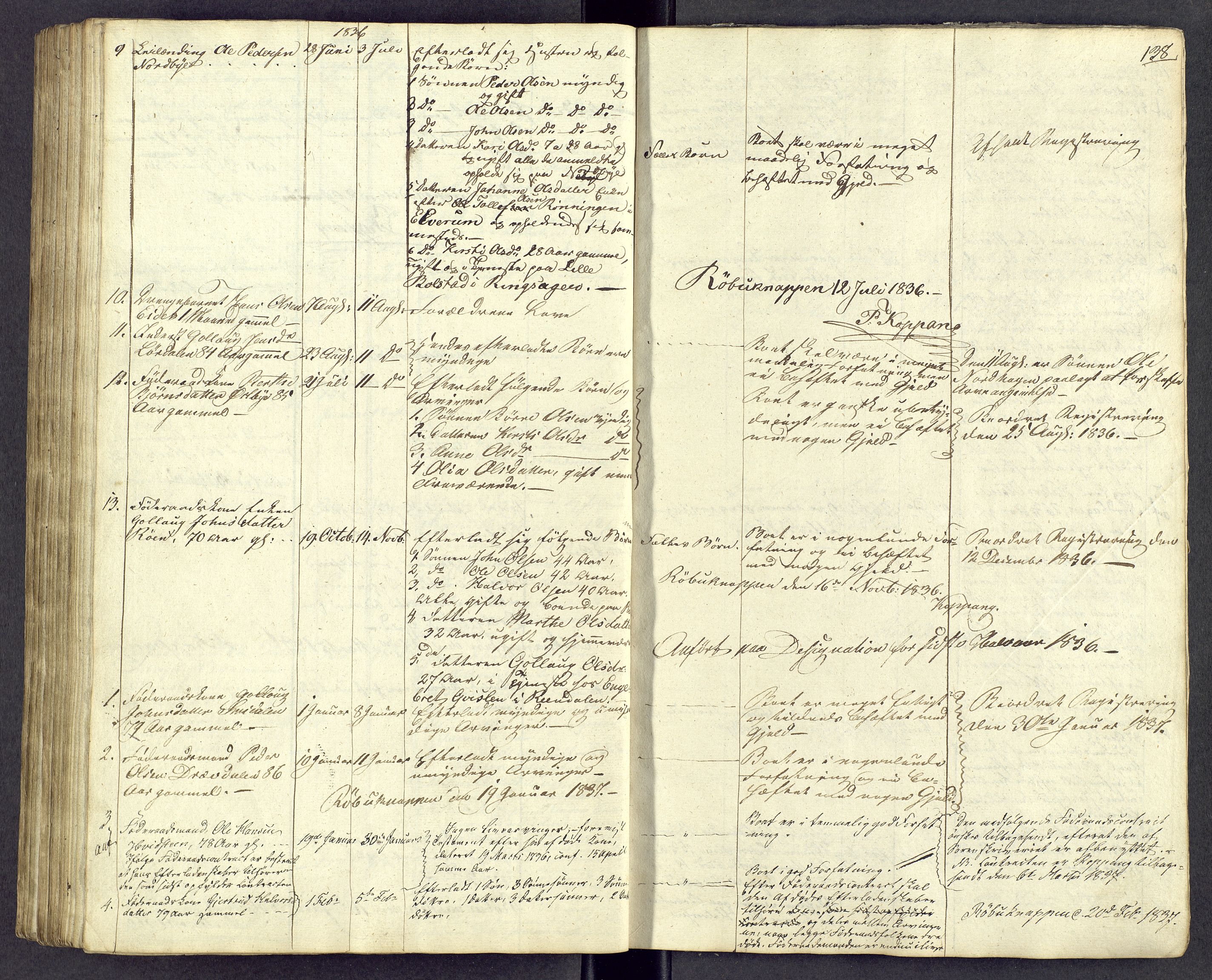 Østerdalen sorenskriveri, AV/SAH-TING-032/J/Jd/L0004: Dødsfallsjournal, 1834-1843, s. 138