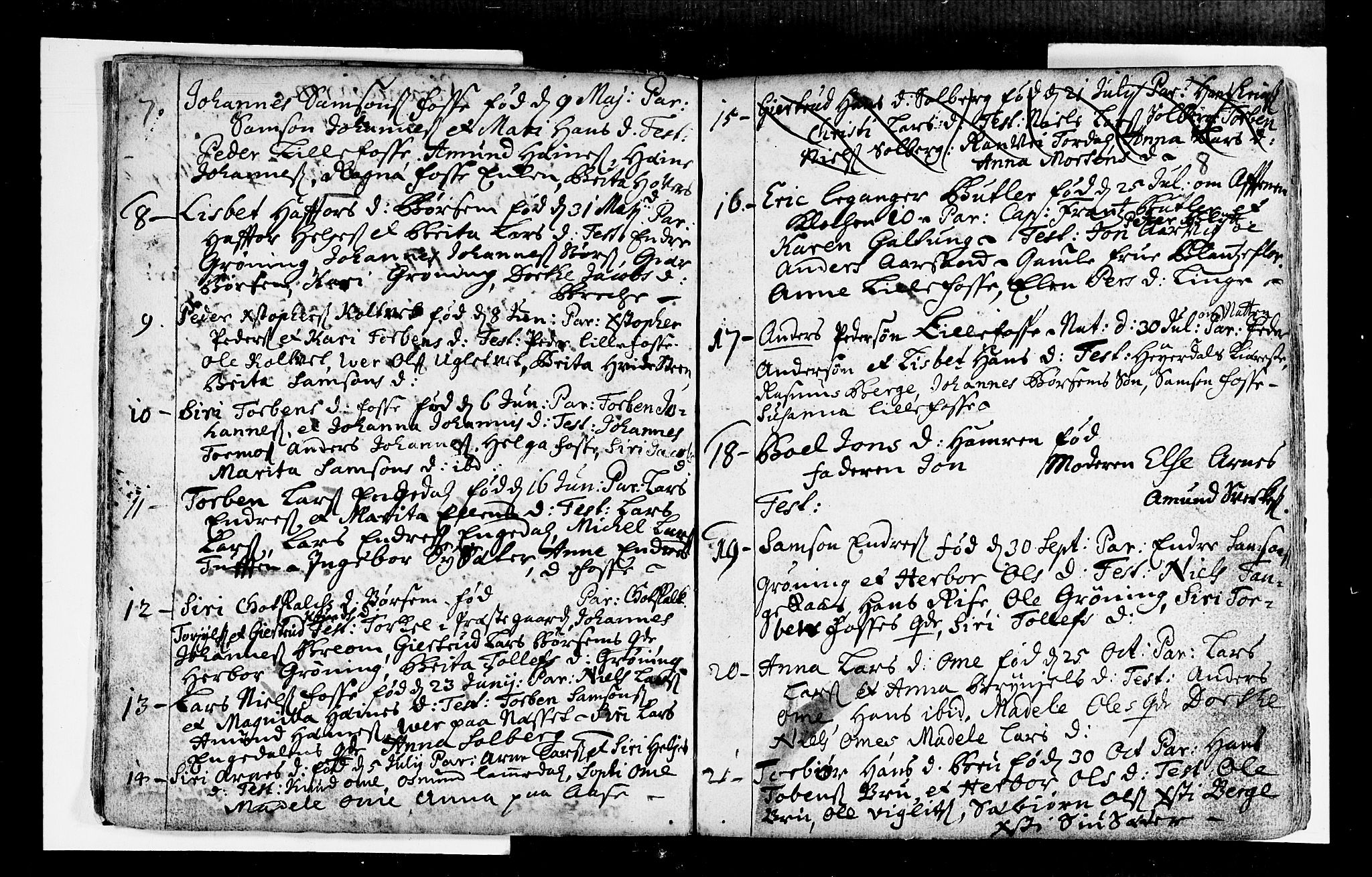 Strandebarm sokneprestembete, SAB/A-78401/H/Haa: Ministerialbok nr. A 2 /1, 1727-1750, s. 8