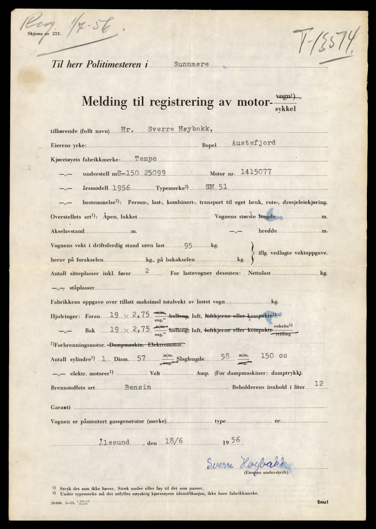 Møre og Romsdal vegkontor - Ålesund trafikkstasjon, AV/SAT-A-4099/F/Fe/L0039: Registreringskort for kjøretøy T 13361 - T 13530, 1927-1998, s. 2723