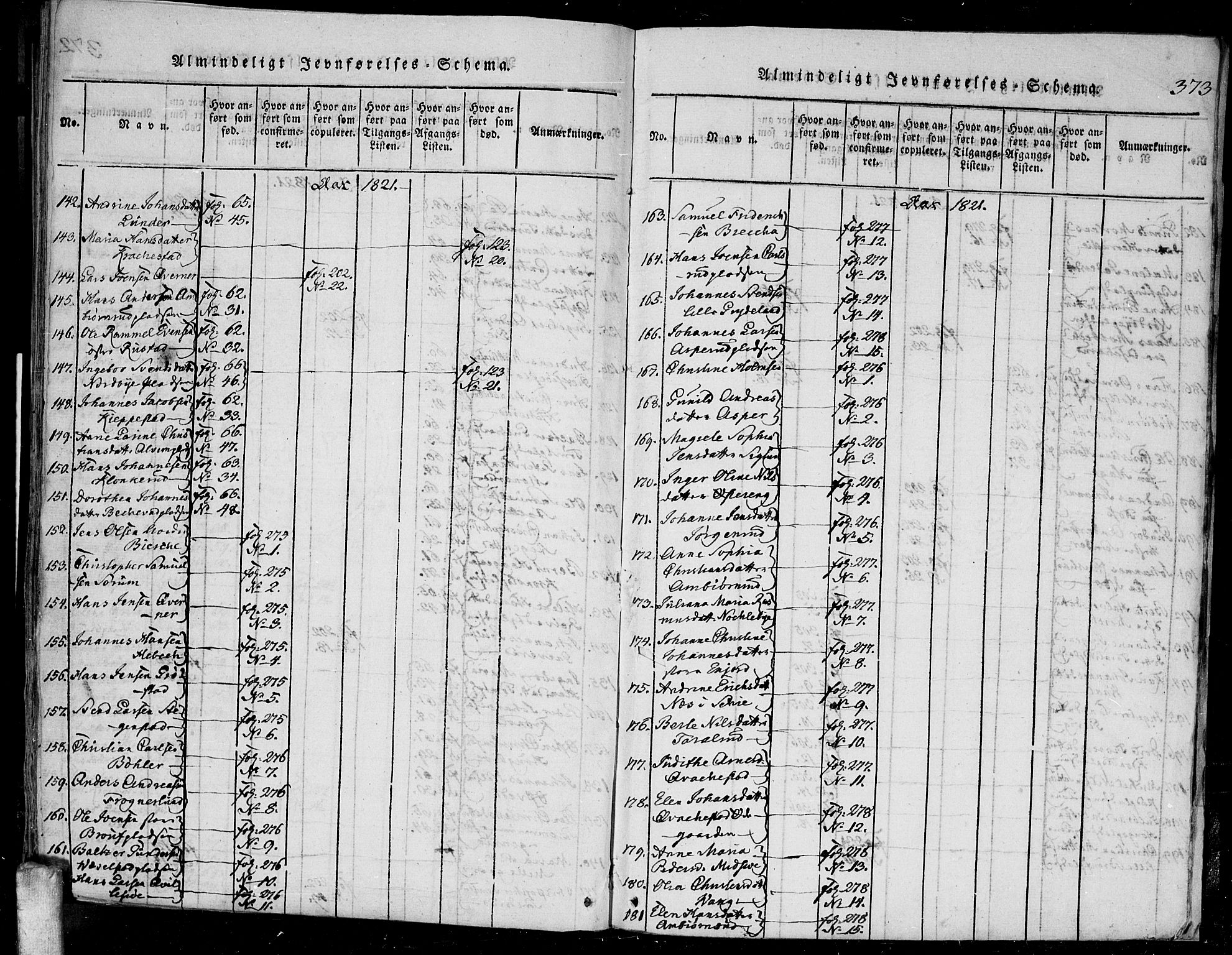 Kråkstad prestekontor Kirkebøker, AV/SAO-A-10125a/F/Fa/L0003: Ministerialbok nr. I 3, 1813-1824, s. 373