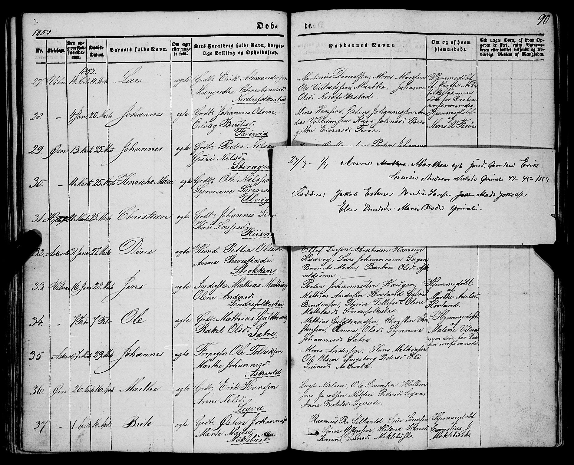 Askvoll sokneprestembete, AV/SAB-A-79501/H/Haa/Haaa/L0011/0001: Ministerialbok nr. A 11 I, 1845-1864, s. 91