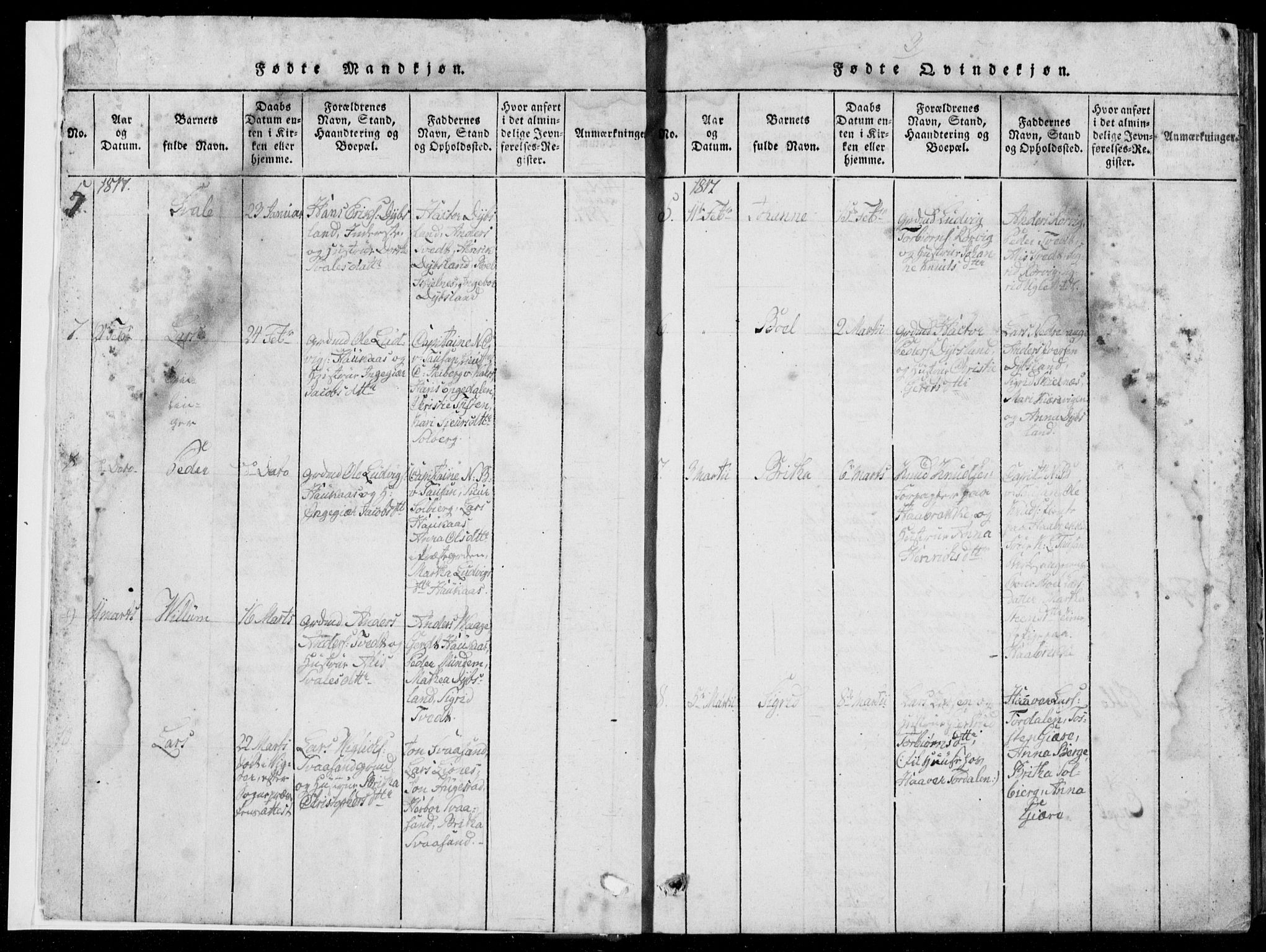 Strandebarm sokneprestembete, AV/SAB-A-78401/H/Hab: Klokkerbok nr. A  1, 1816-1826, s. 3