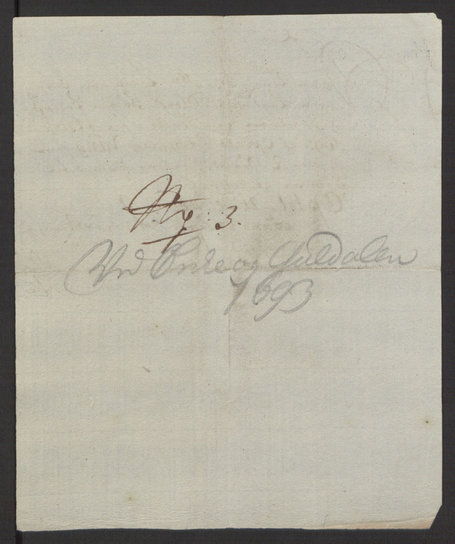 Rentekammeret inntil 1814, Reviderte regnskaper, Fogderegnskap, AV/RA-EA-4092/R58/L3938: Fogderegnskap Orkdal, 1693, s. 184