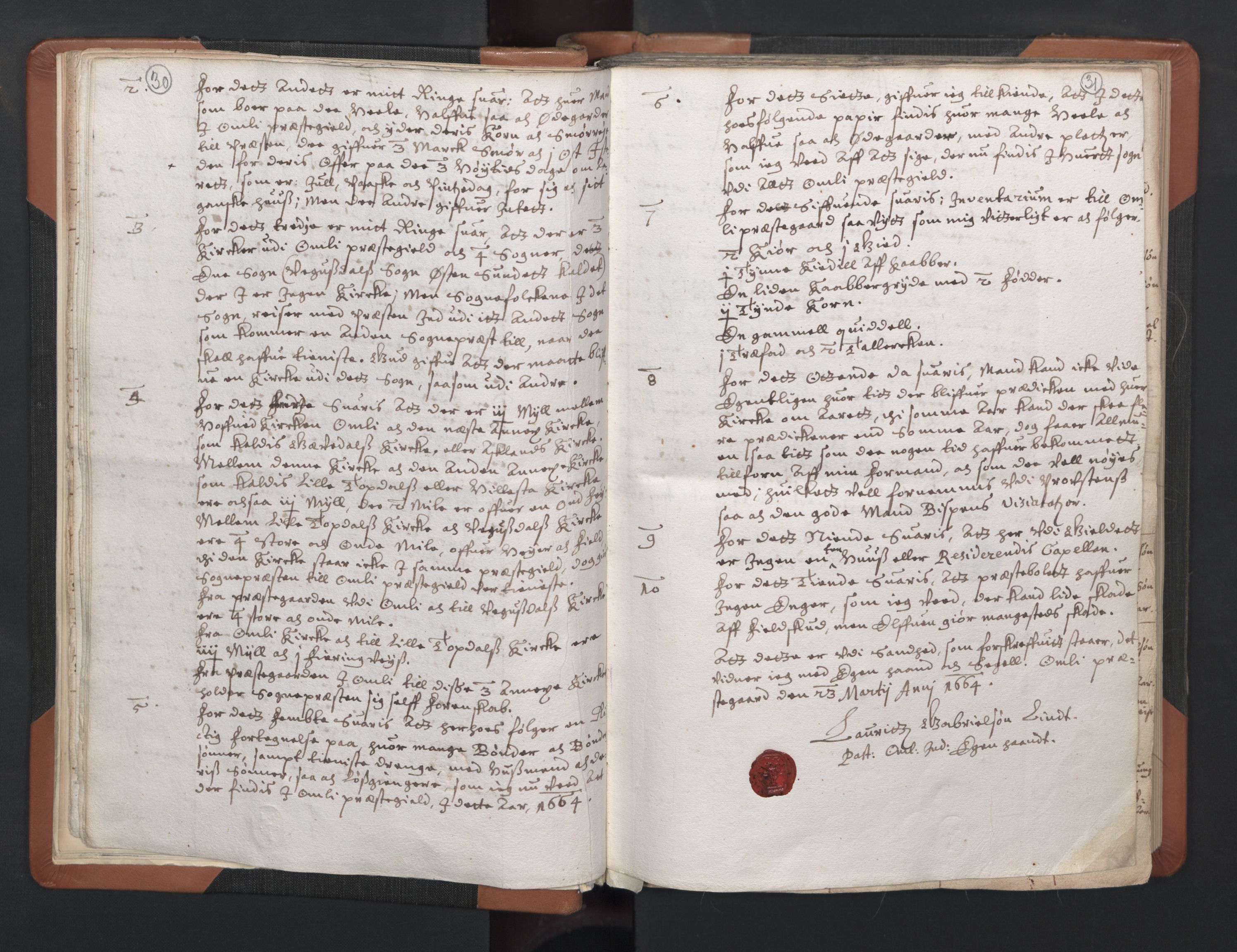 RA, Sogneprestenes manntall 1664-1666, nr. 14: Råbyggelag prosti, 1664-1666, s. 30-31