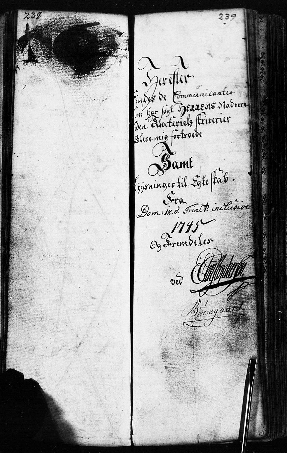 Fåberg prestekontor, AV/SAH-PREST-086/H/Ha/Hab/L0002: Klokkerbok nr. 2, 1741-1756, s. 238-239