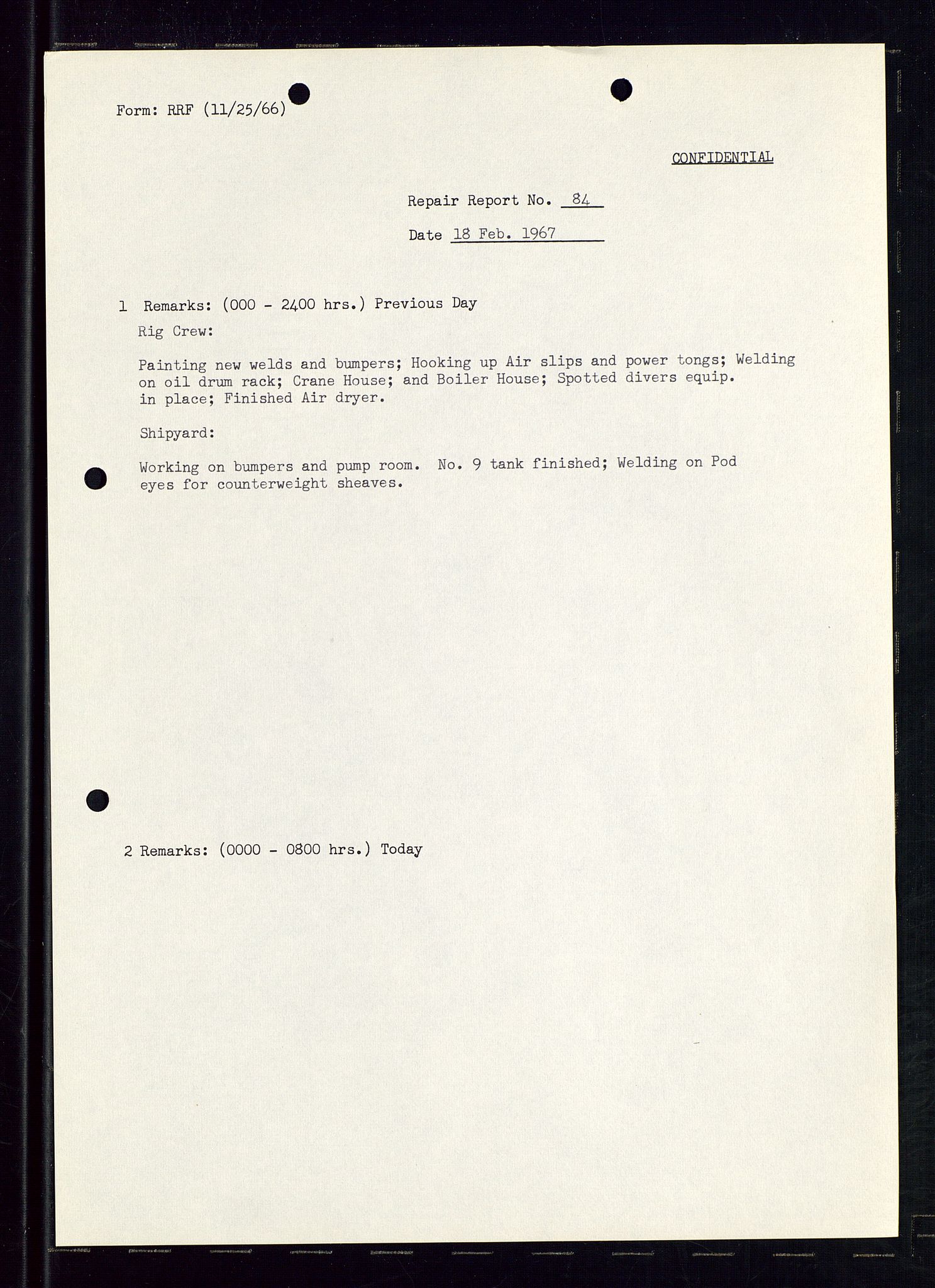 Pa 1512 - Esso Exploration and Production Norway Inc., AV/SAST-A-101917/E/Ea/L0012: Well 25/11-1 og Well 25/10-3, 1966-1967, s. 10