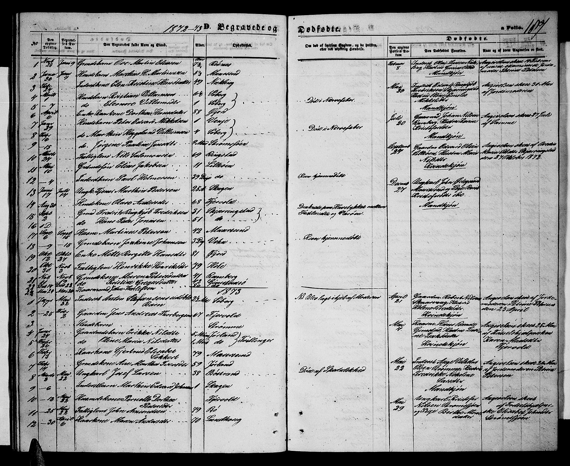 Ministerialprotokoller, klokkerbøker og fødselsregistre - Nordland, SAT/A-1459/891/L1314: Klokkerbok nr. 891C03, 1870-1885, s. 187