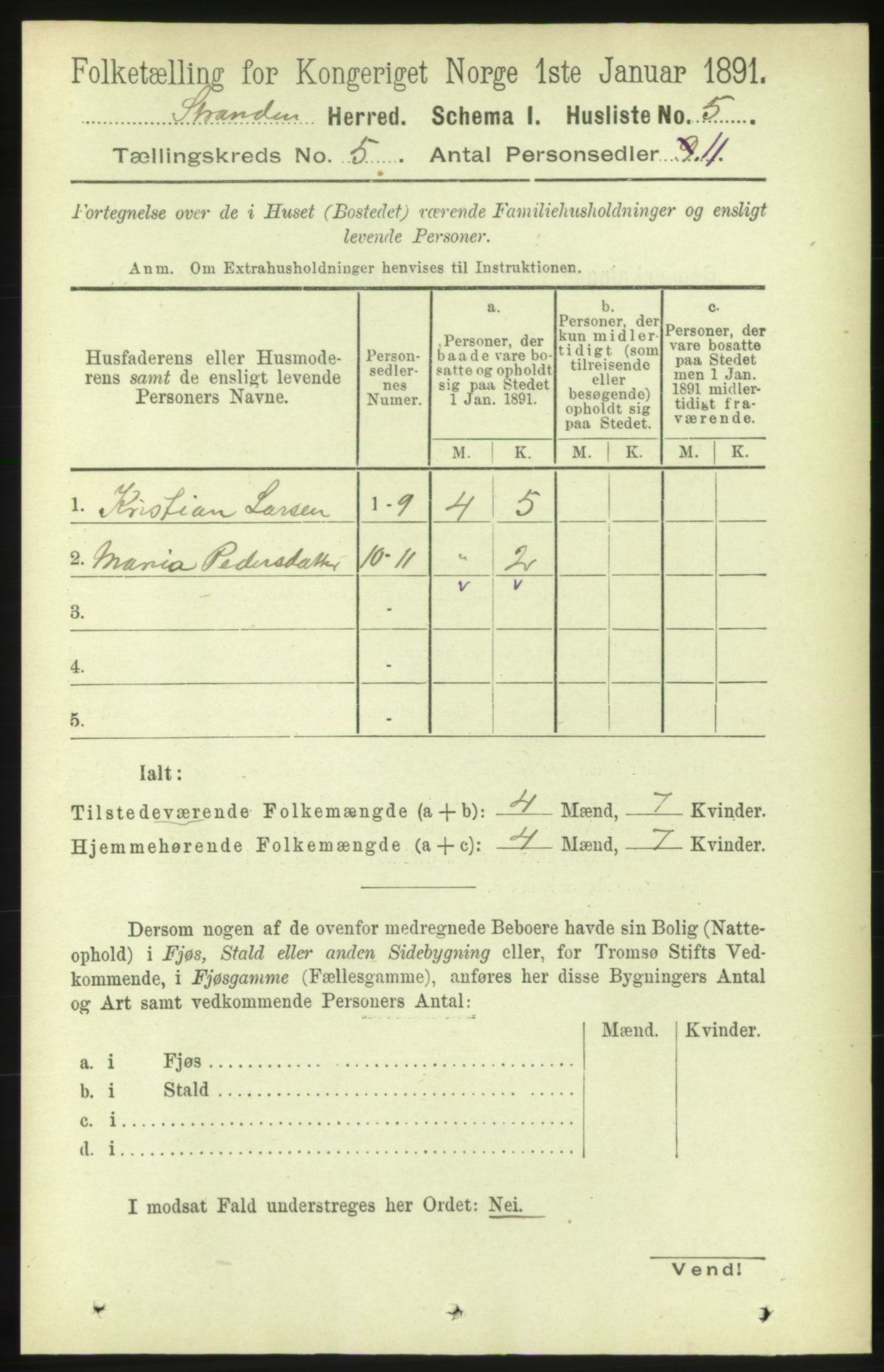 RA, Folketelling 1891 for 1525 Stranda herred, 1891, s. 966