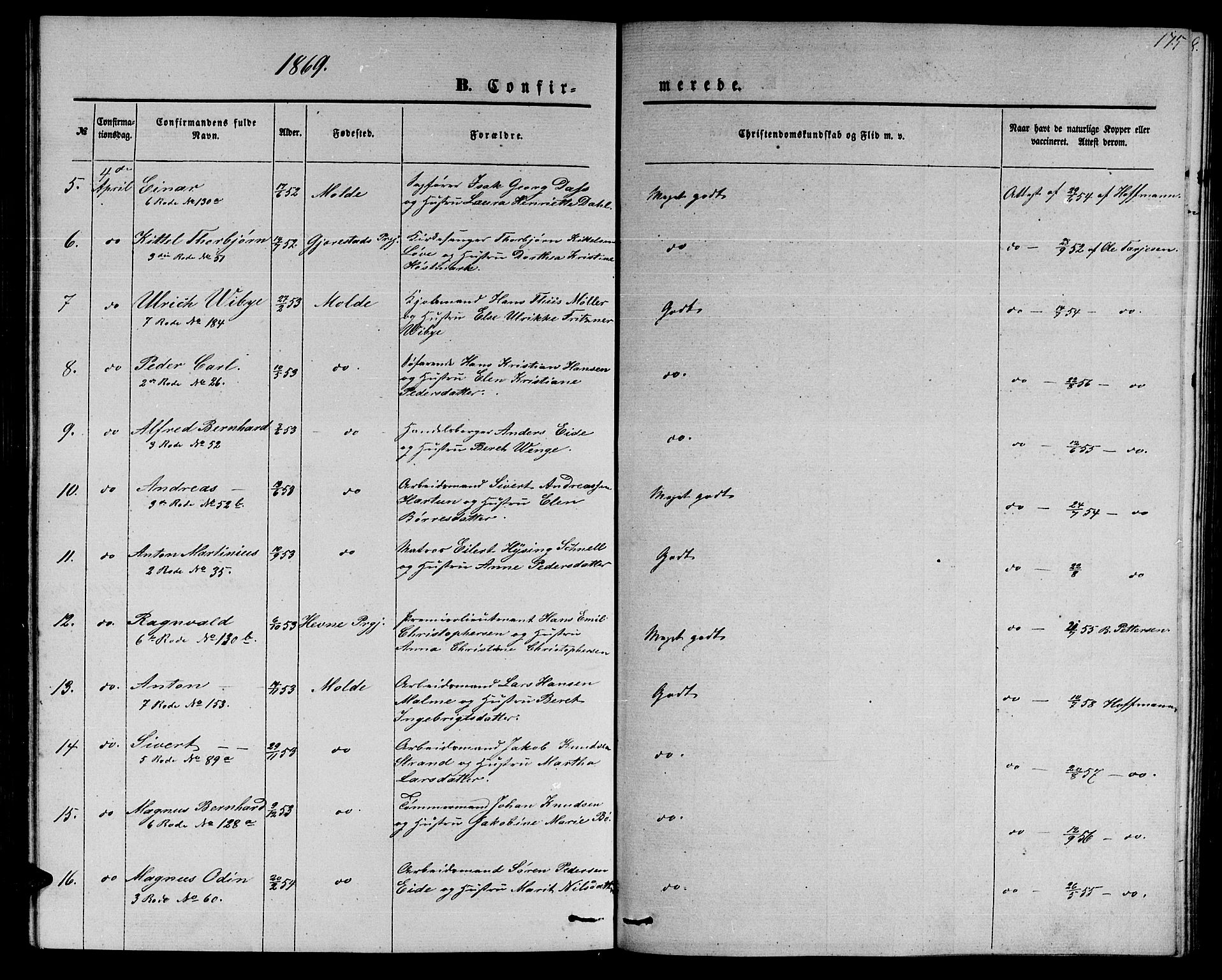 Ministerialprotokoller, klokkerbøker og fødselsregistre - Møre og Romsdal, AV/SAT-A-1454/558/L0701: Klokkerbok nr. 558C02, 1862-1879, s. 175