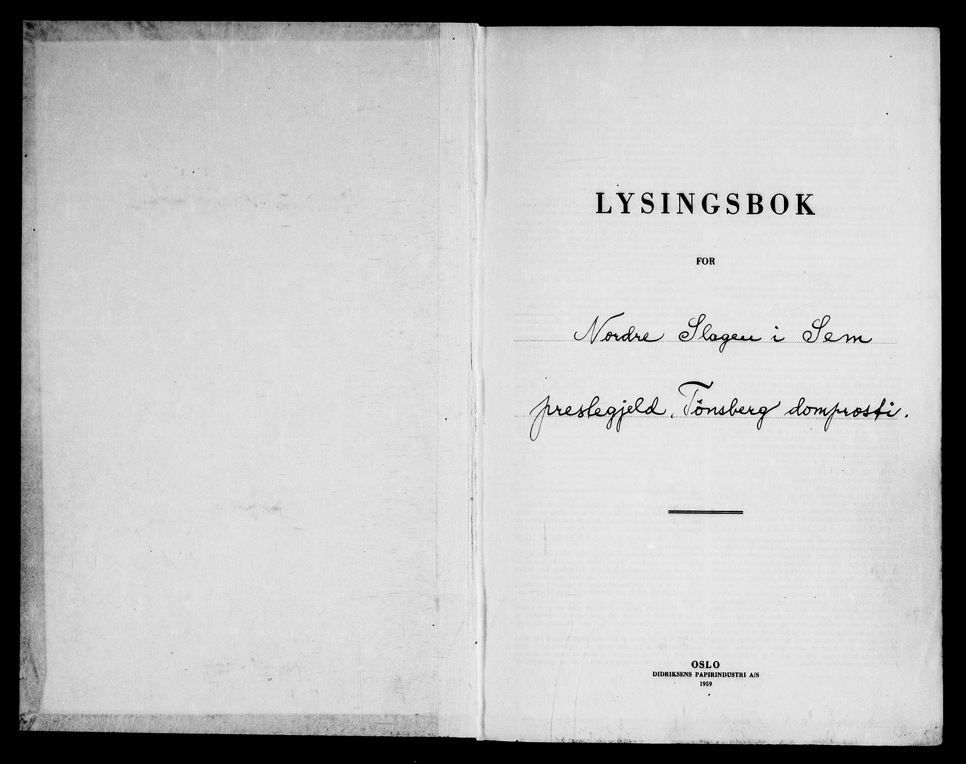 Sem kirkebøker, AV/SAKO-A-5/H/Ha/L0006: Lysningsprotokoll nr. 6, 1963-1979