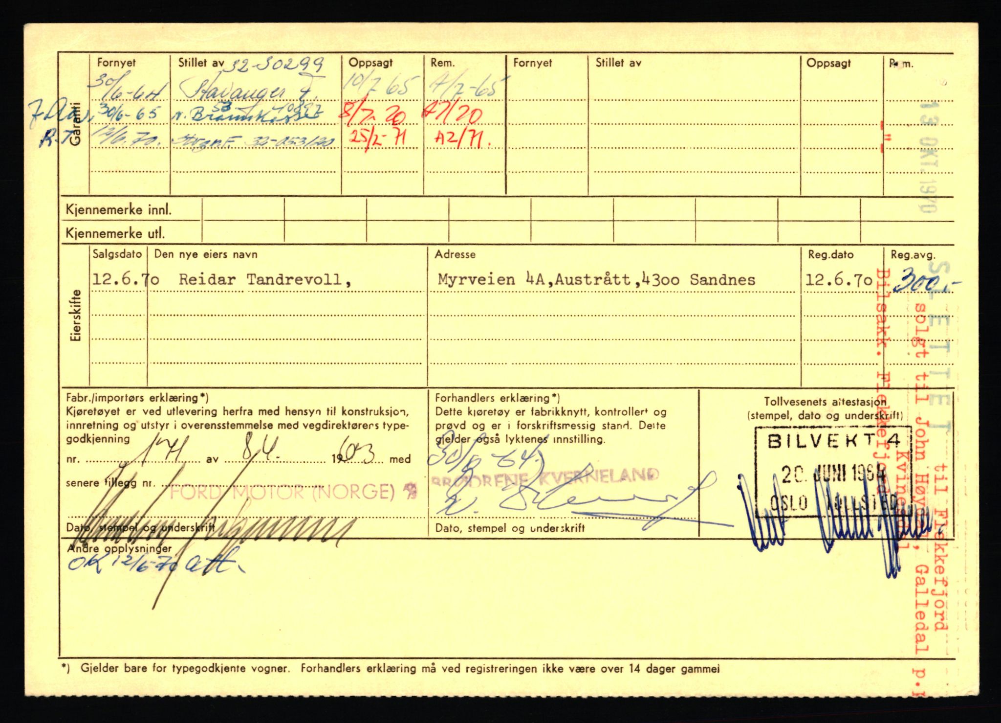 Stavanger trafikkstasjon, AV/SAST-A-101942/0/F/L0072: L-82200 - L-84099, 1930-1971, s. 870