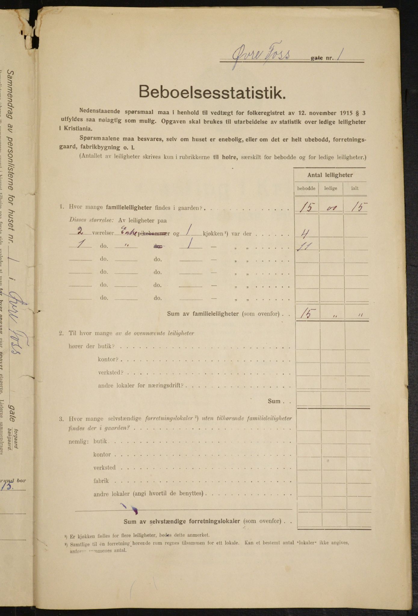 OBA, Kommunal folketelling 1.2.1916 for Kristiania, 1916, s. 133201