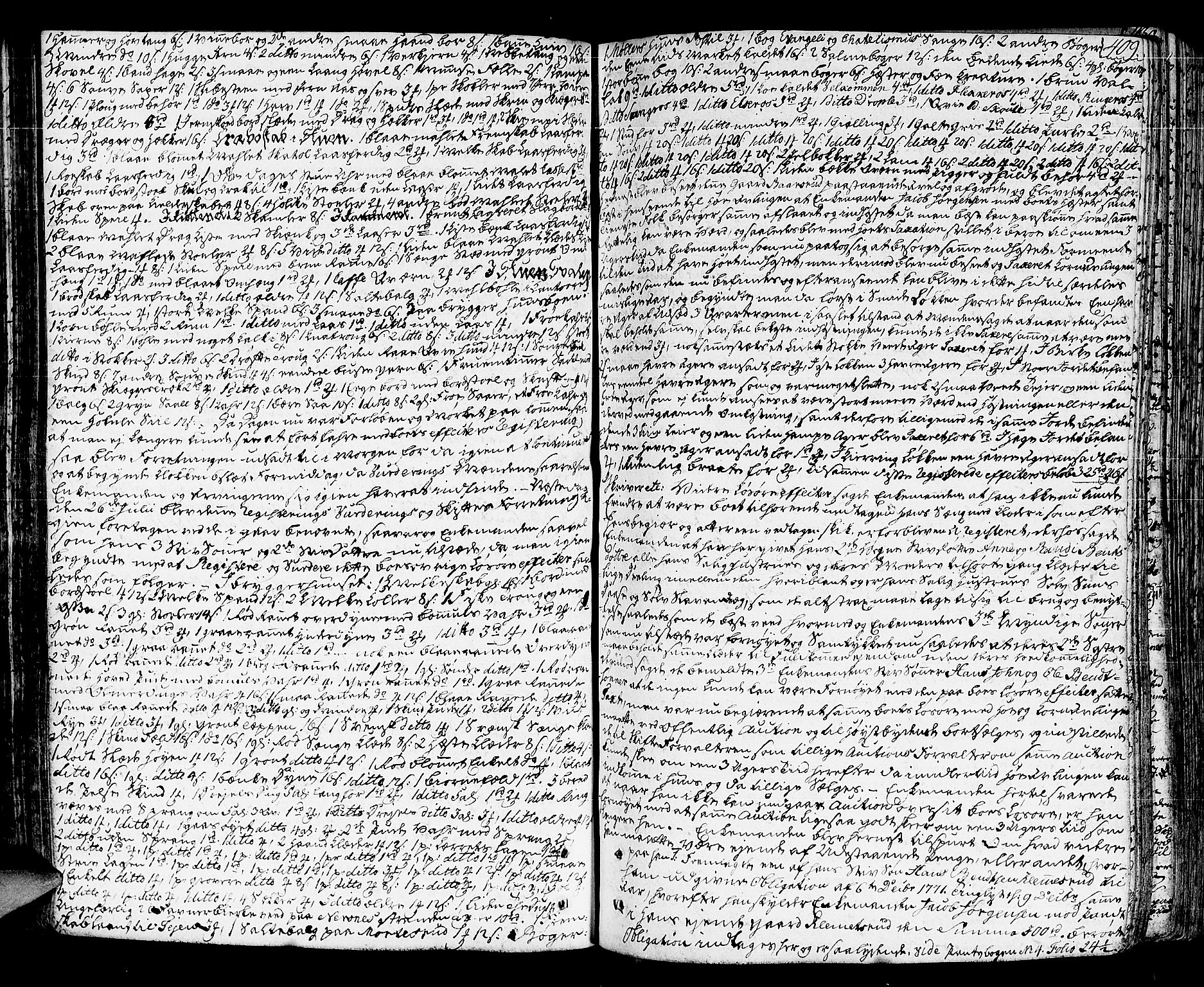 Lier, Røyken og Hurum sorenskriveri, SAKO/A-89/H/Hc/L0006: Skifteprotokoll, 1773-1789, s. 408b-409a