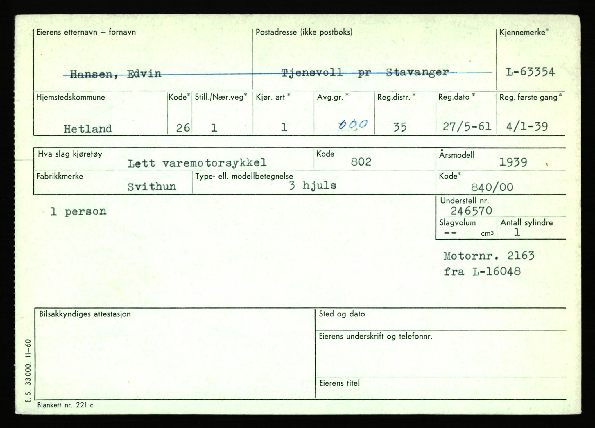 Stavanger trafikkstasjon, SAST/A-101942/0/F/L0063: L-62700 - L-63799, 1930-1971, s. 1739