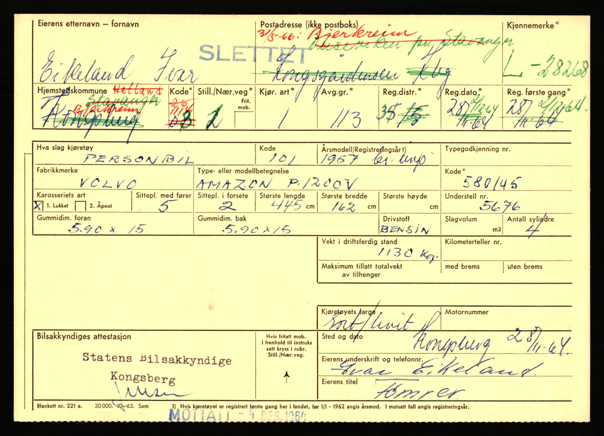 Stavanger trafikkstasjon, AV/SAST-A-101942/0/F/L0046: L-27800 - L-28399, 1930-1971, s. 1674