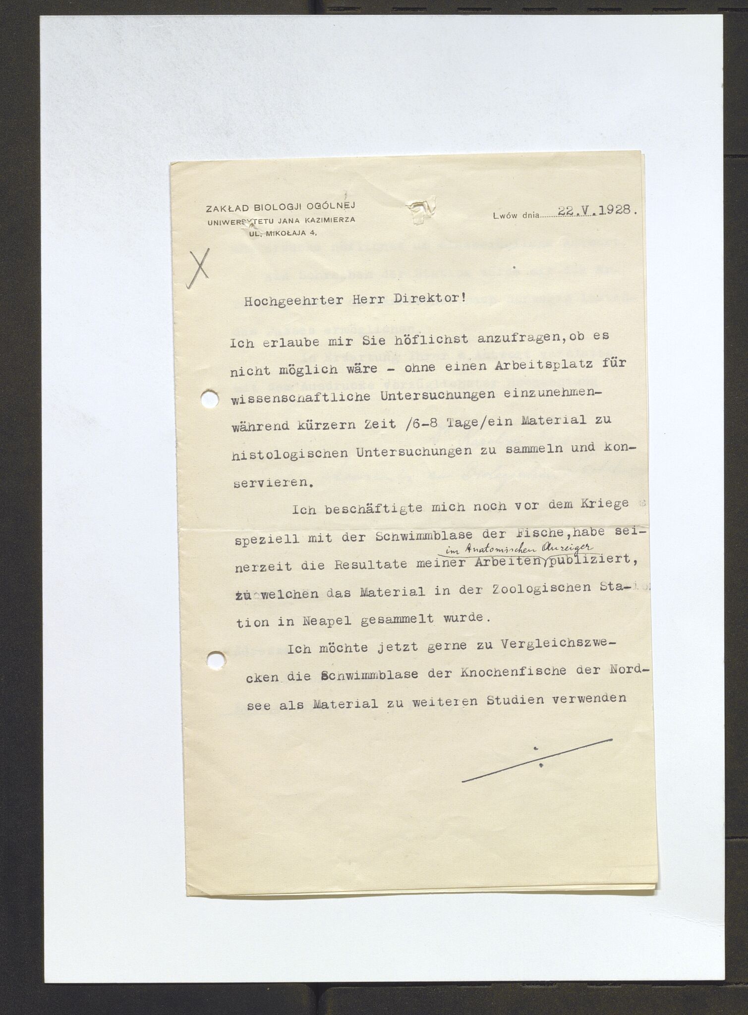 Bergens Museum, AV/SAB-A-17301/13/D/L0002: Korrespondanse , 1928-1940, s. 178