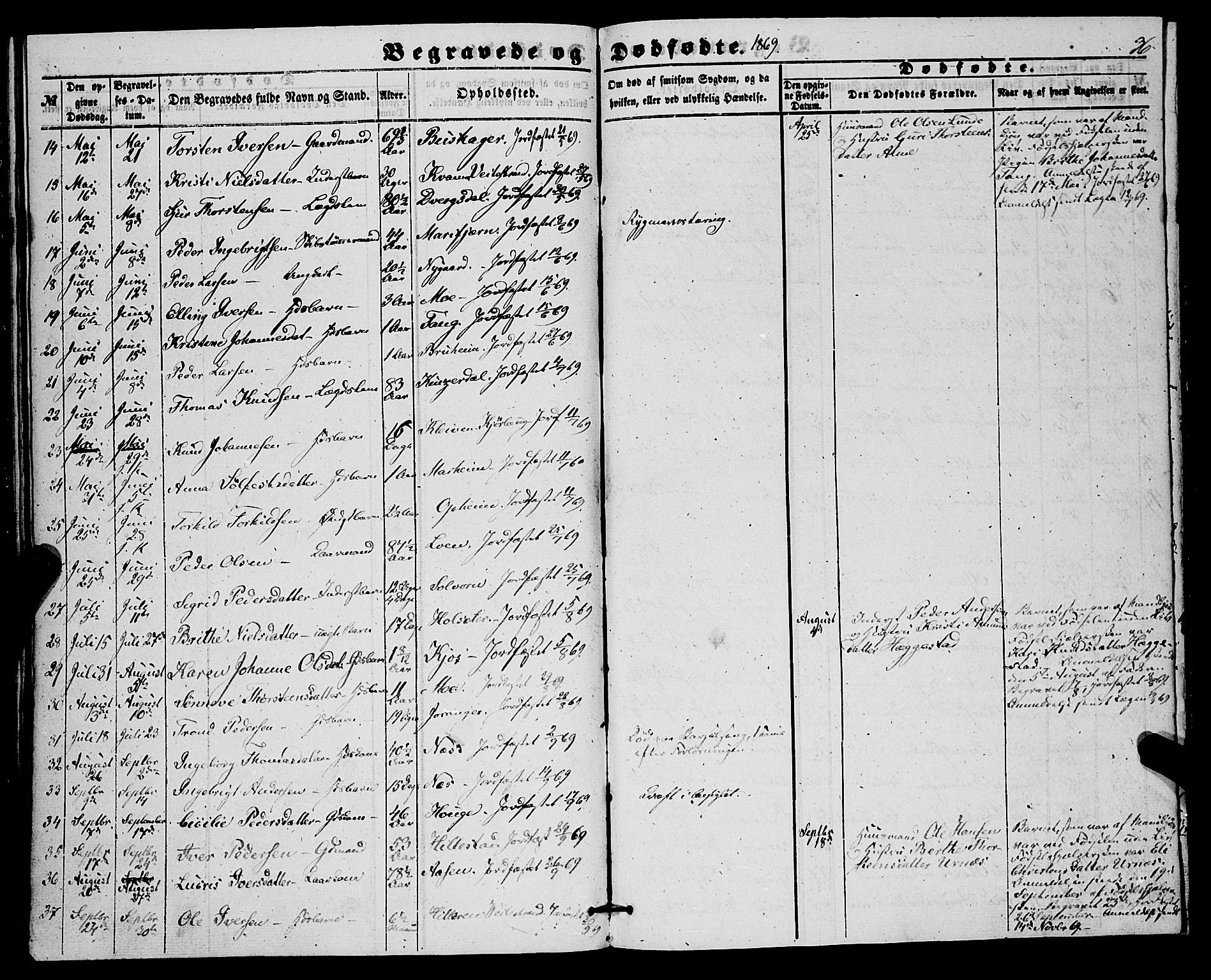 Hafslo sokneprestembete, AV/SAB-A-80301/H/Haa/Haaa/L0010: Ministerialbok nr. A 10, 1853-1876, s. 36