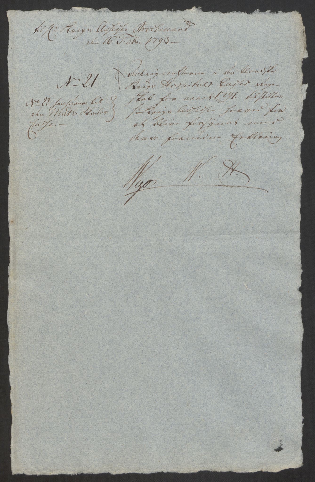 Forsvaret, Den norske kvesthuskasse/krigshospitalkasse, AV/RA-RAFA-1887/F/Fa/L0008: Konsepter, 1790-1793, s. 1042