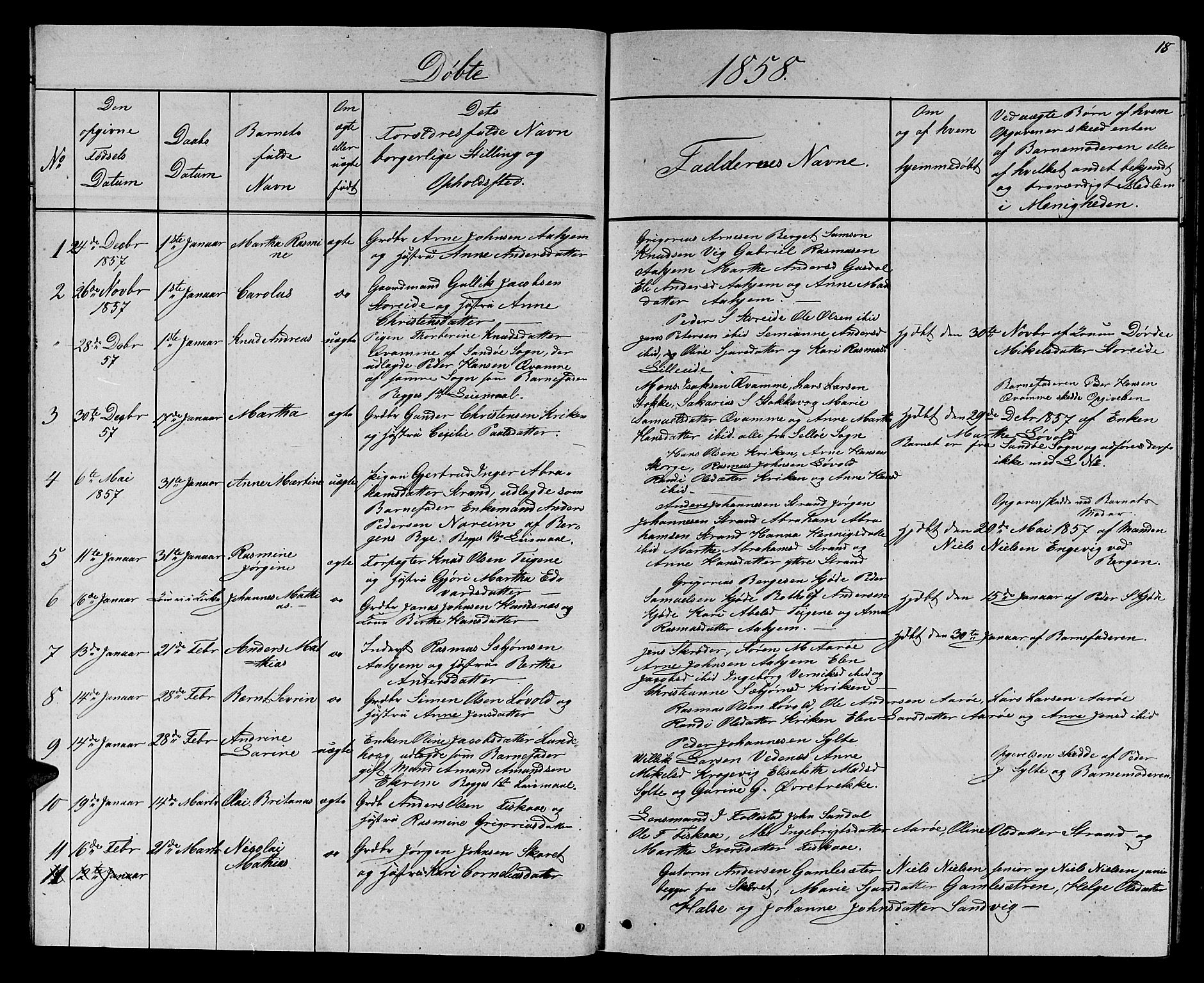 Ministerialprotokoller, klokkerbøker og fødselsregistre - Møre og Romsdal, SAT/A-1454/501/L0015: Klokkerbok nr. 501C01, 1854-1867, s. 18