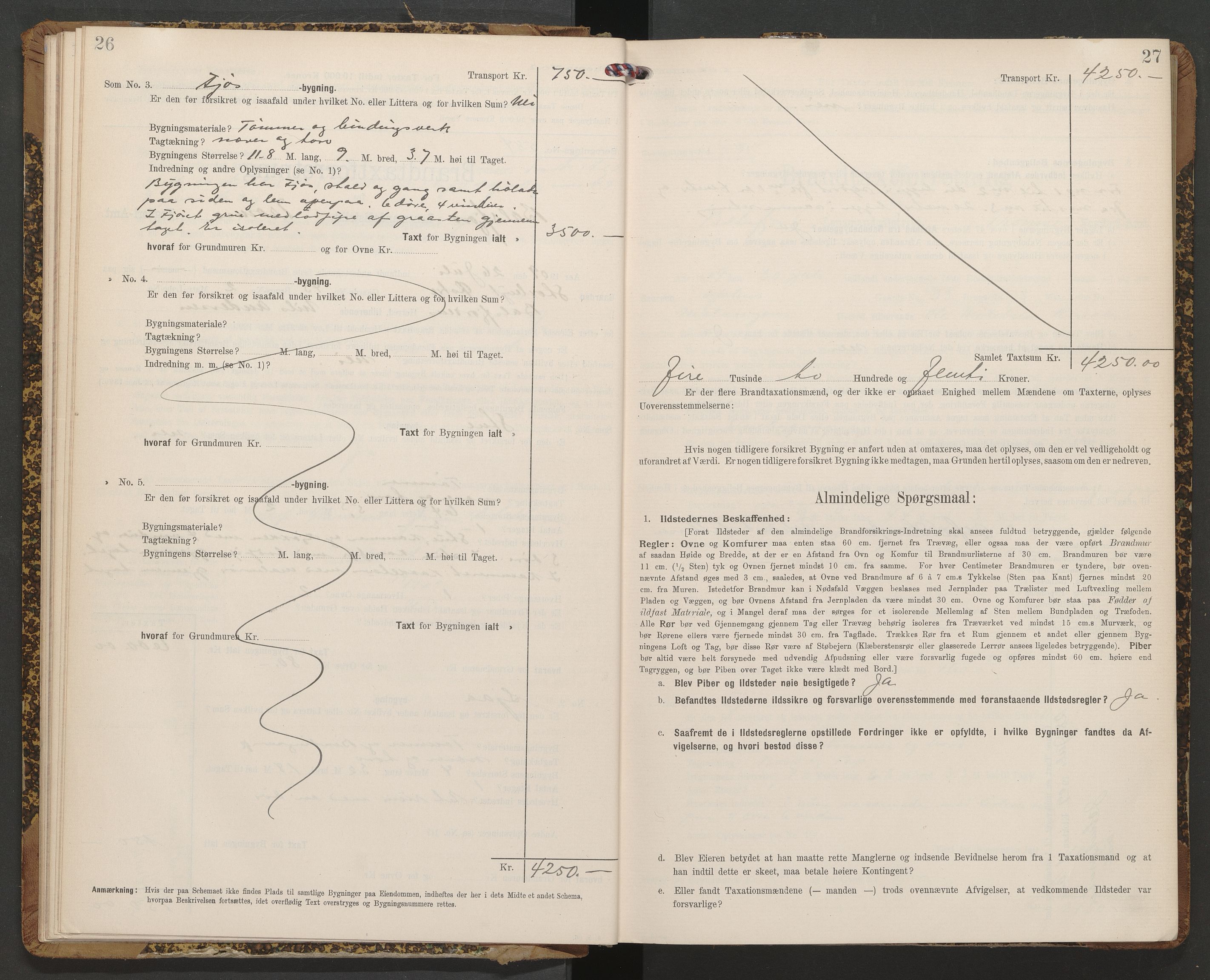 Lensmannen i Balsfjord, AV/SATØ-S-0085/Hf/Hfb/L0175: Branntakstprotokoller 1873-1962. Med register, 1909-1912