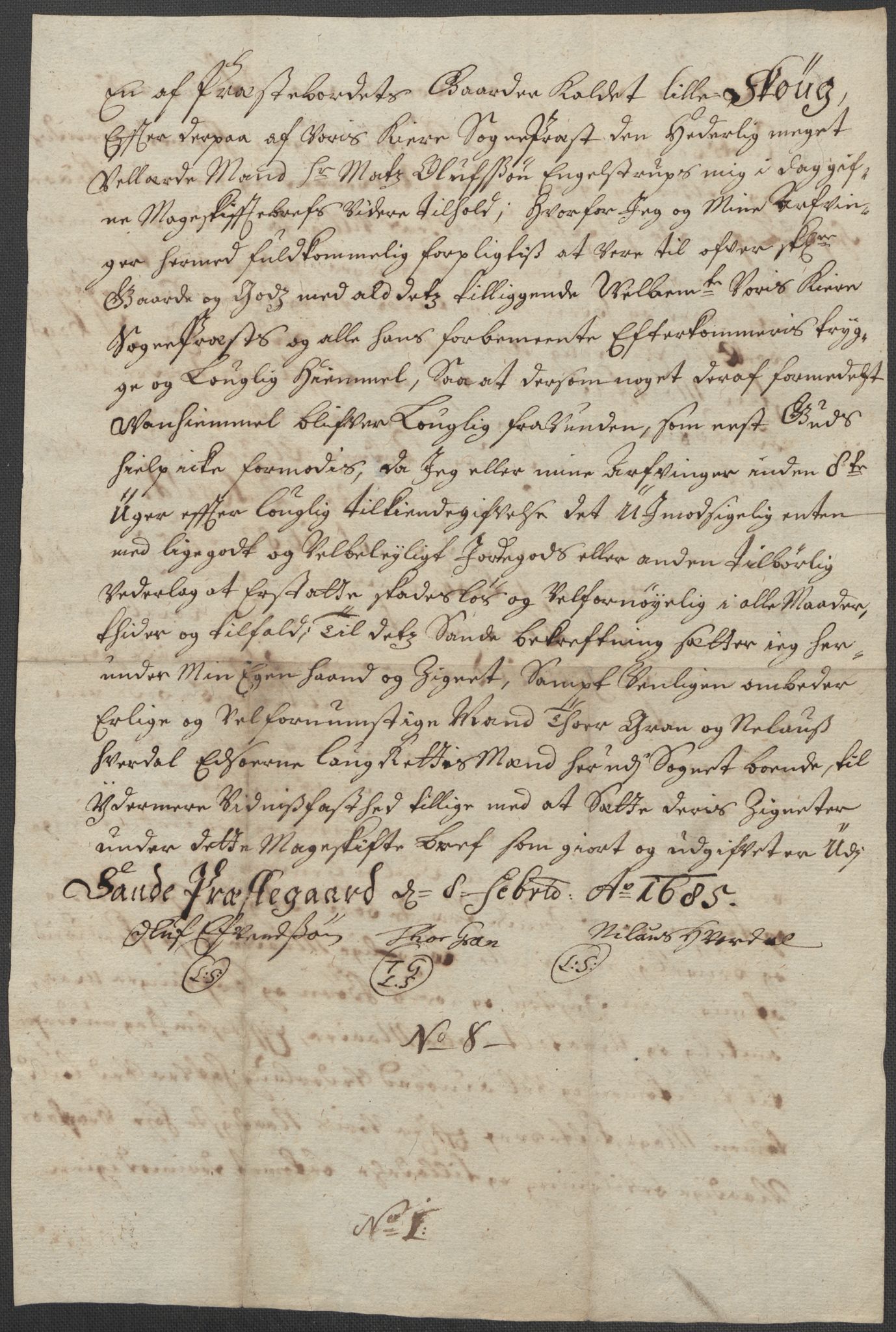 Riksarkivets diplomsamling, AV/RA-EA-5965/F15/L0021: Prestearkiv - Vestfold, 1573-1858, s. 42