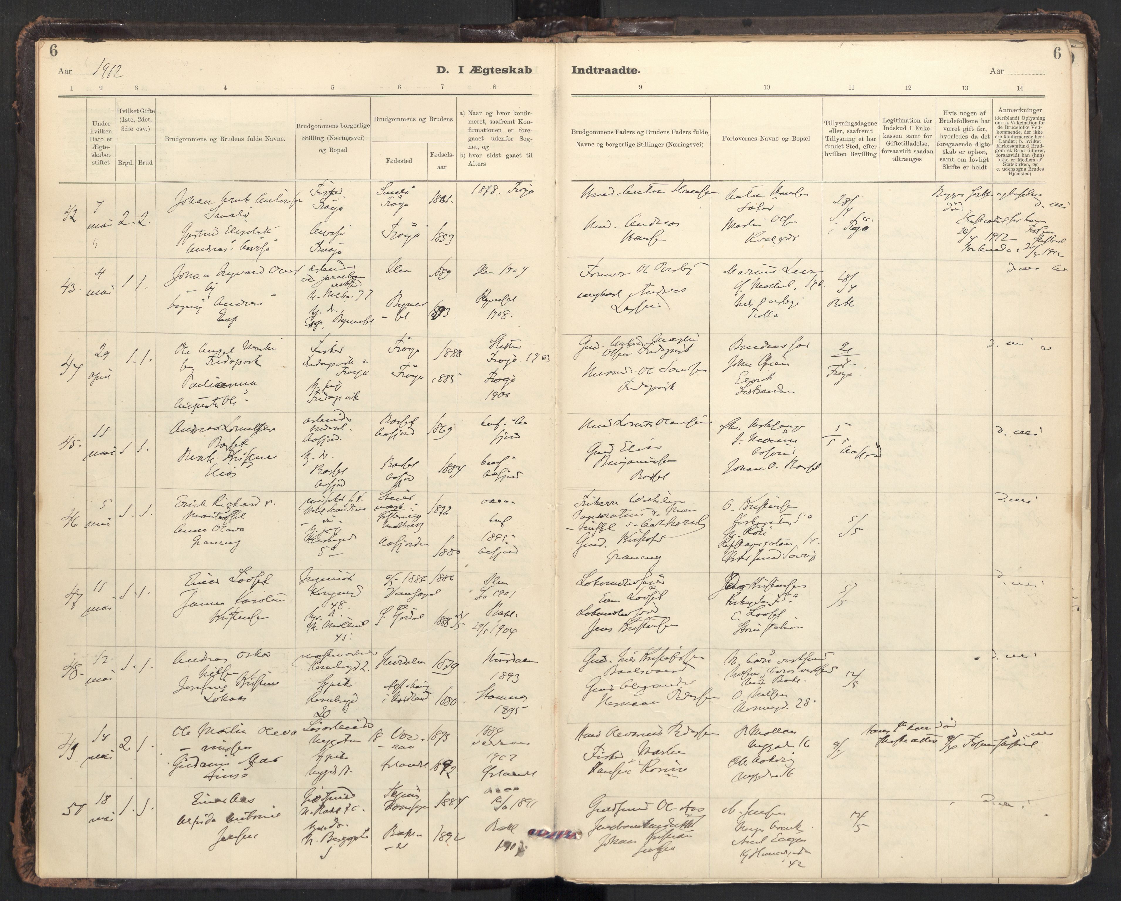 Ministerialprotokoller, klokkerbøker og fødselsregistre - Sør-Trøndelag, AV/SAT-A-1456/604/L0204: Ministerialbok nr. 604A24, 1911-1920, s. 6