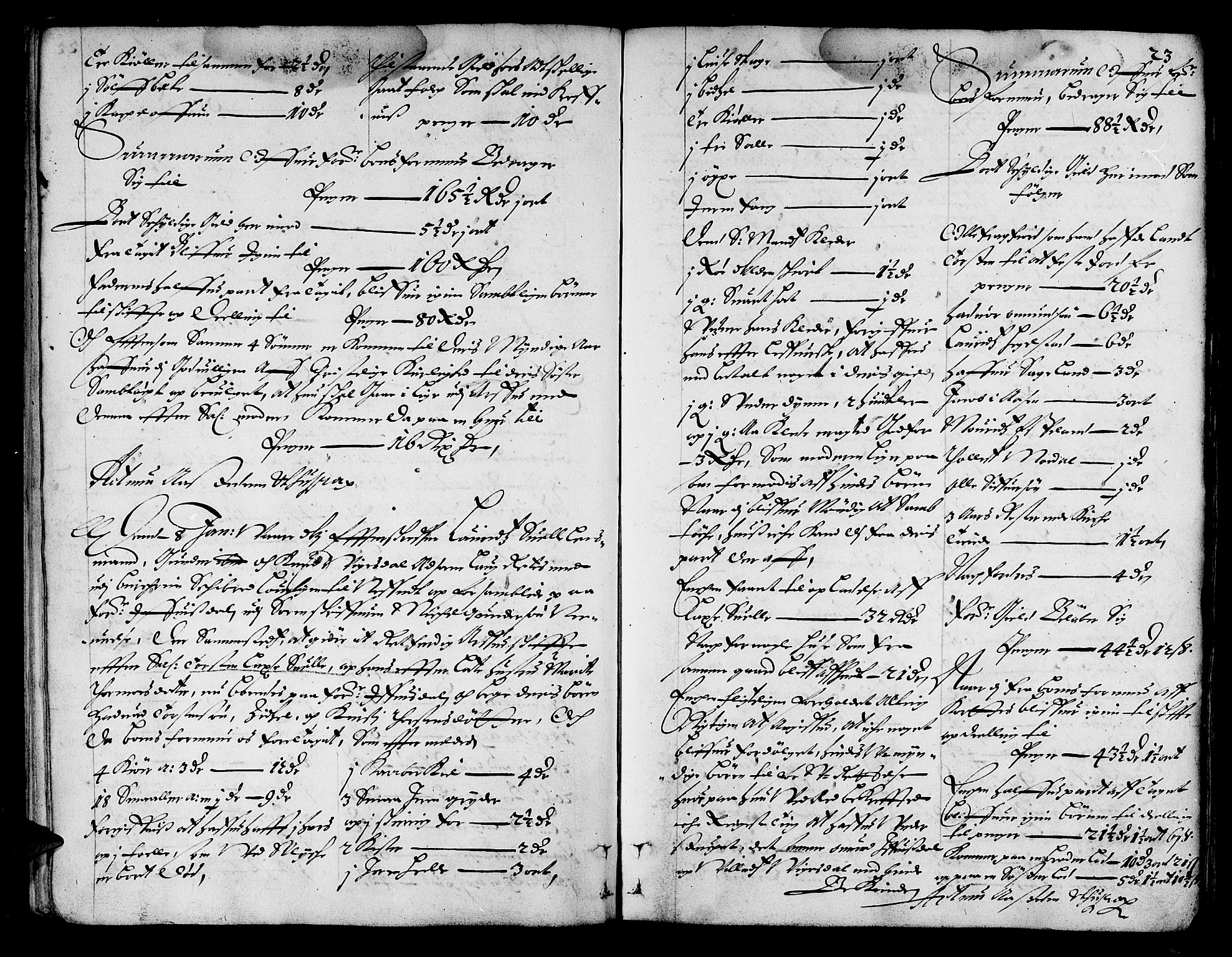Jæren og Dalane sorenskriveri, AV/SAST-A-100306/5/50BA/L0001: SKIFTEPROTOKOLL <KORTREG>, 1666-1672, s. 22b-23a