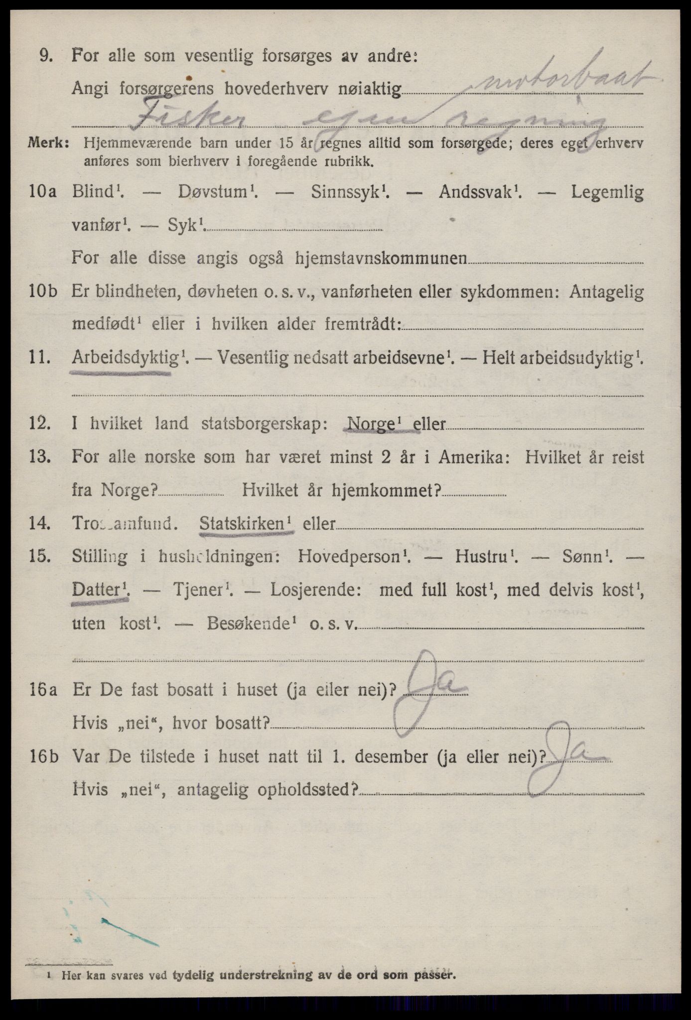 SAT, Folketelling 1920 for 1550 Hustad herred, 1920, s. 1490