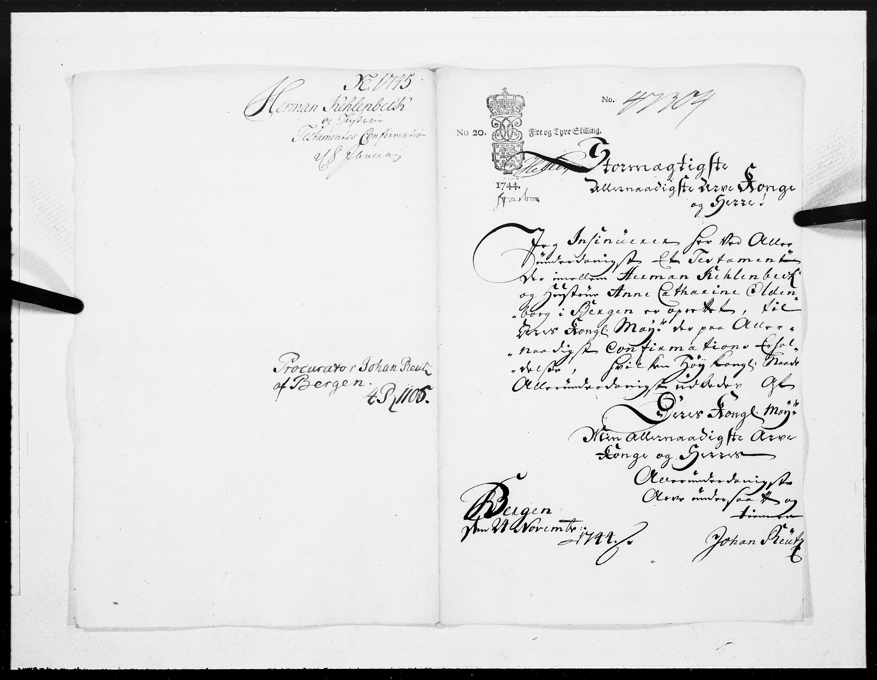 Danske Kanselli 1572-1799, AV/RA-EA-3023/F/Fc/Fcc/Fcca/L0141: Norske innlegg 1572-1799, 1745, s. 6