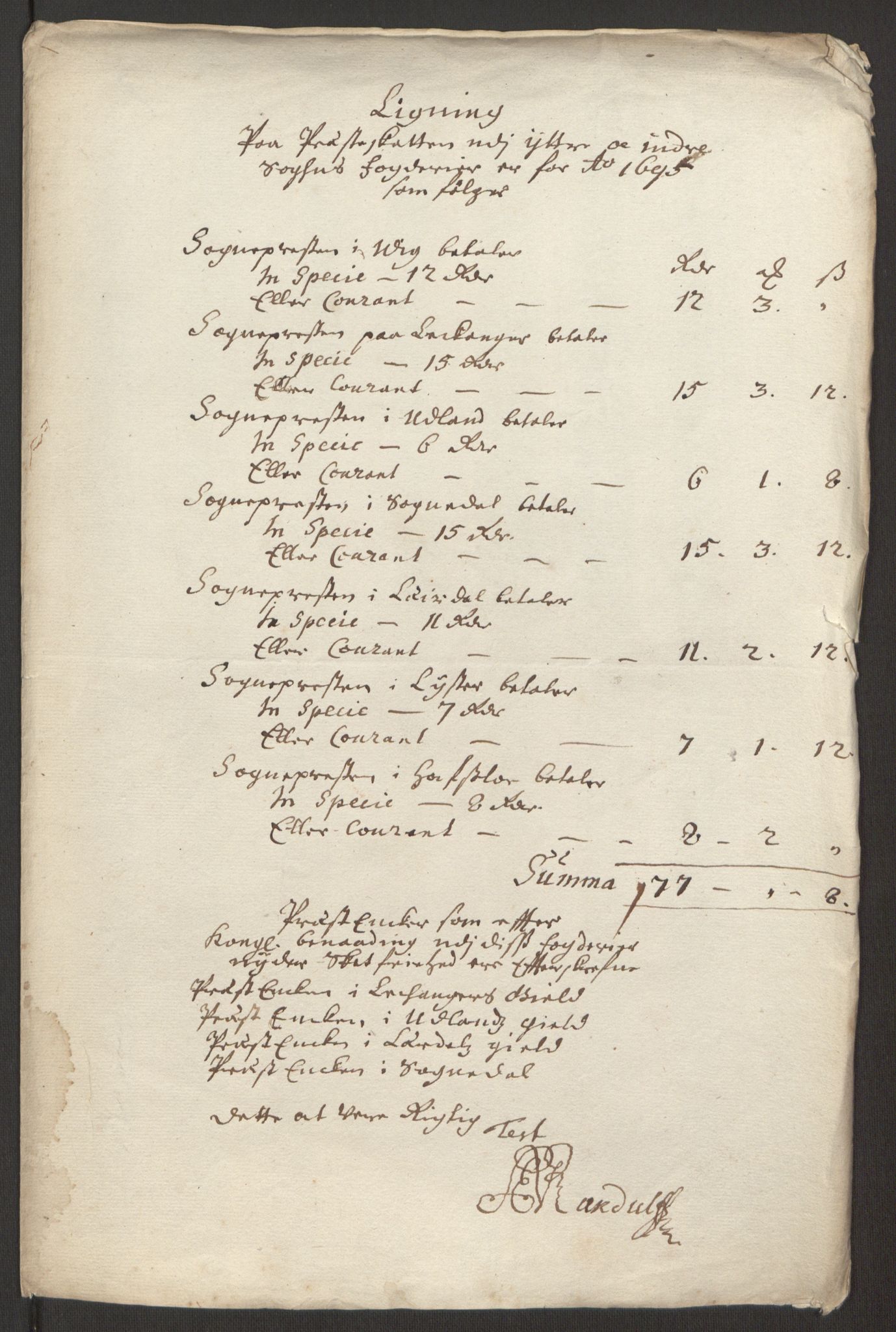 Rentekammeret inntil 1814, Reviderte regnskaper, Fogderegnskap, RA/EA-4092/R52/L3308: Fogderegnskap Sogn, 1695, s. 306