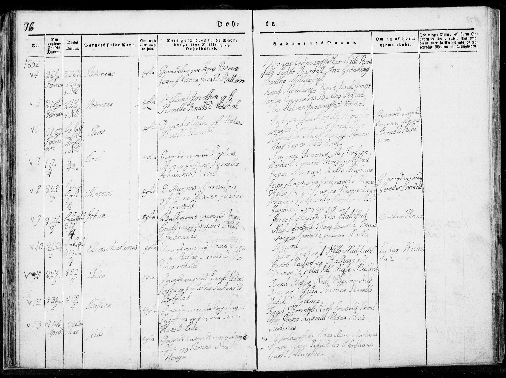 Ministerialprotokoller, klokkerbøker og fødselsregistre - Møre og Romsdal, AV/SAT-A-1454/519/L0247: Ministerialbok nr. 519A06, 1827-1846, s. 76