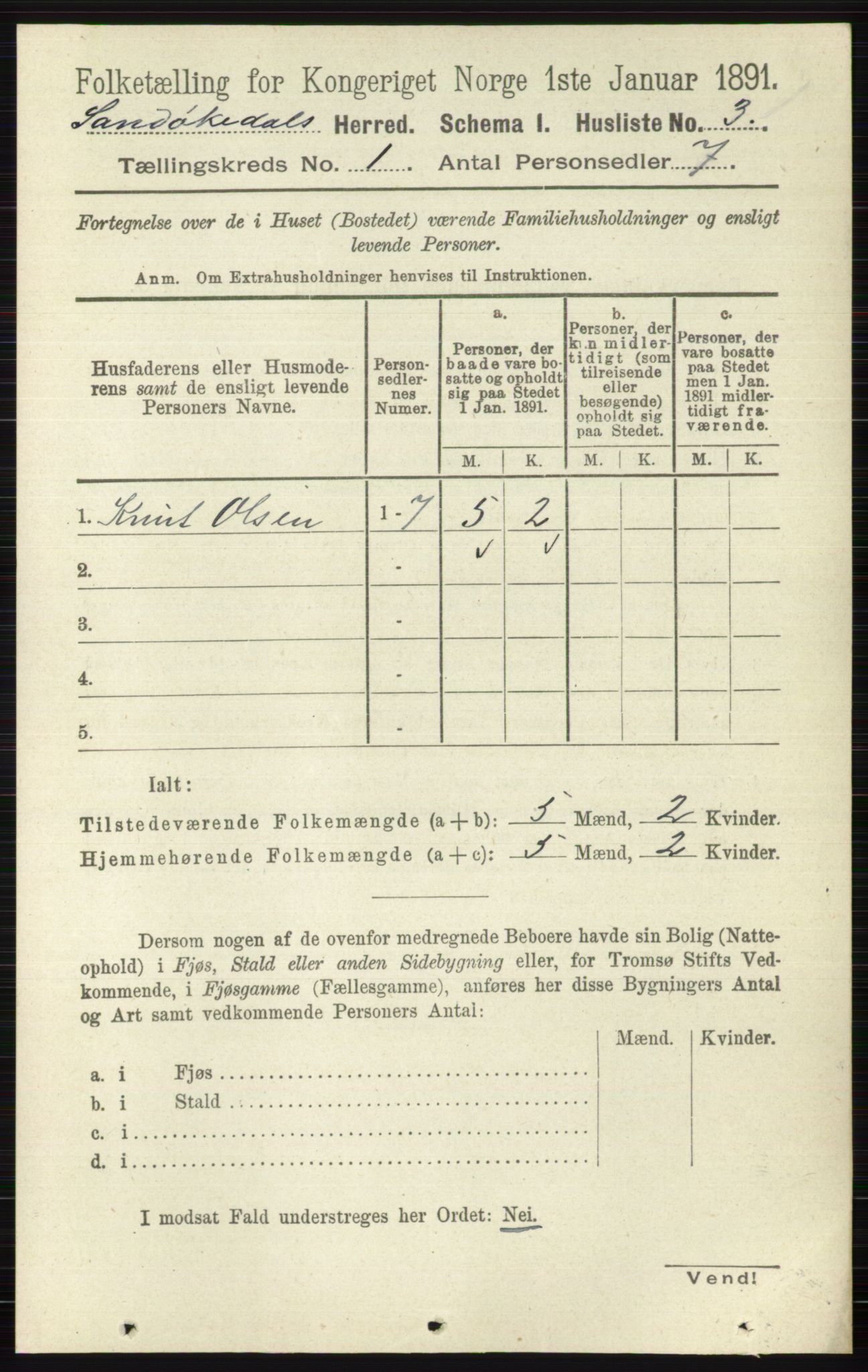 RA, Folketelling 1891 for 0816 Sannidal herred, 1891, s. 24