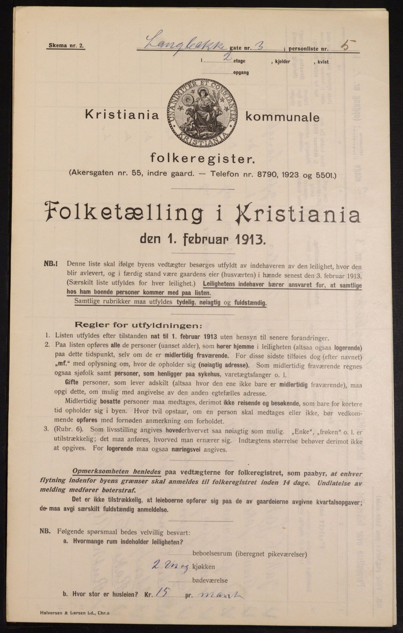 OBA, Kommunal folketelling 1.2.1913 for Kristiania, 1913, s. 56034