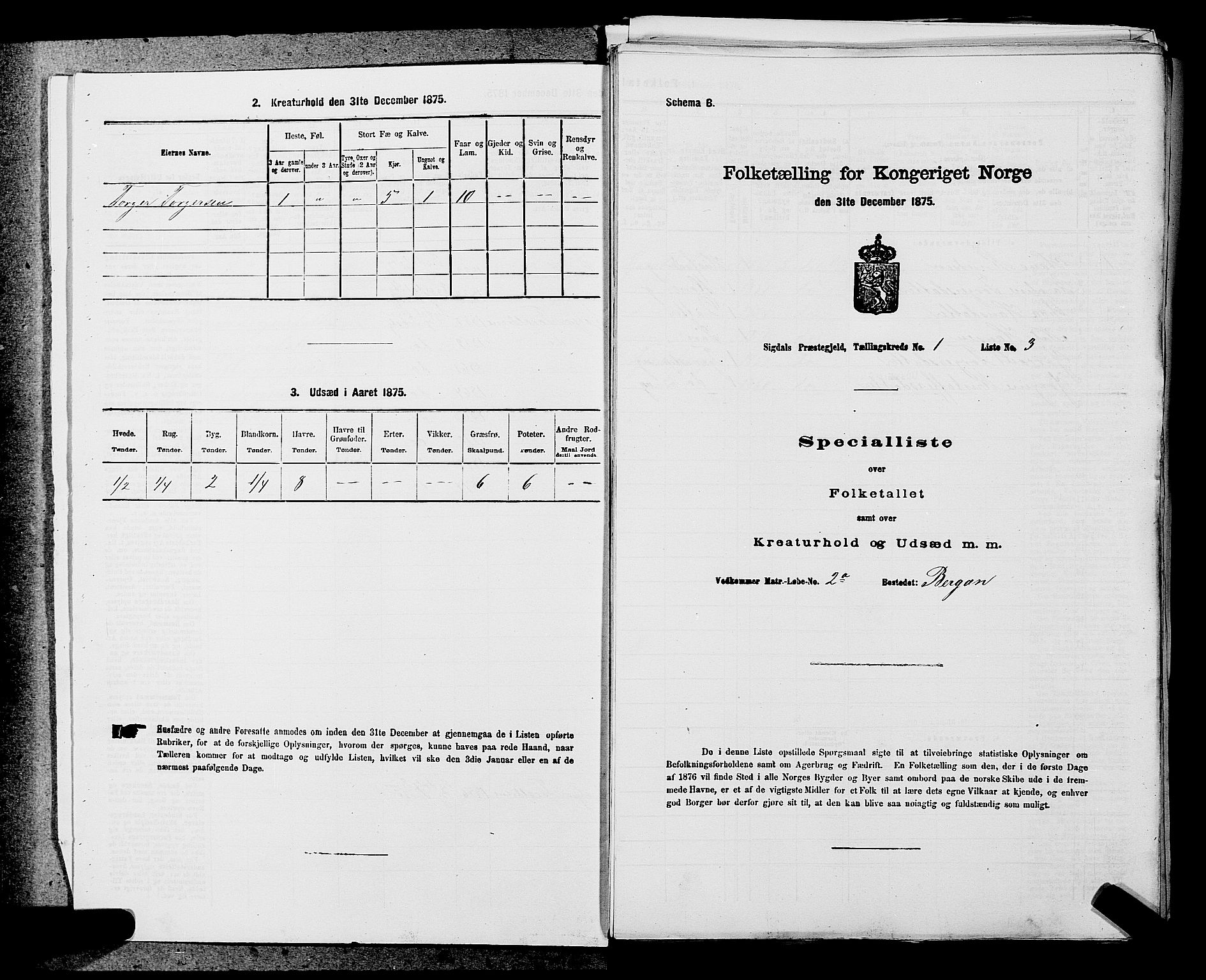 SAKO, Folketelling 1875 for 0621P Sigdal prestegjeld, 1875, s. 84