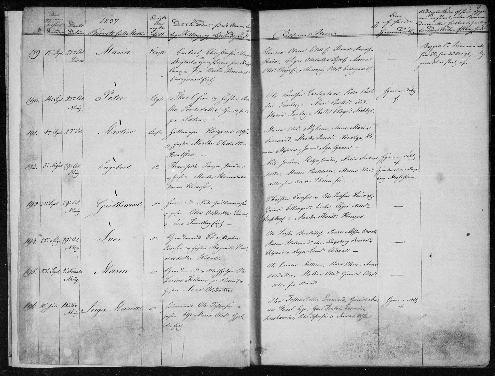 Norderhov kirkebøker, AV/SAKO-A-237/F/Fa/L0010: Ministerialbok nr. 10, 1837-1847, s. 3