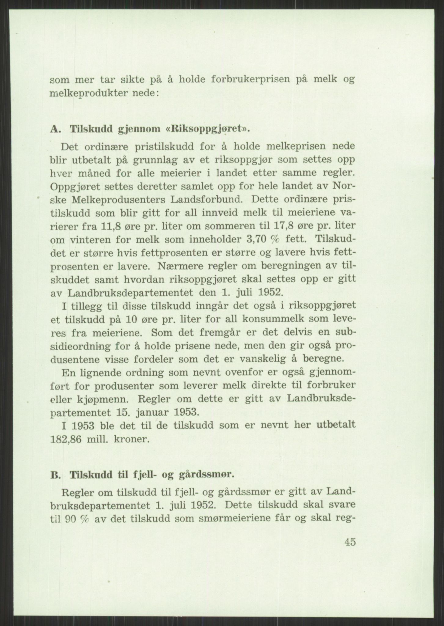 Høyres Hovedorganisasjon, RA/PA-0583/1/D/Dd/L0131: 21 Stortinget/23 Statsministeren. Regjeringen, 1951-1965, s. 1197