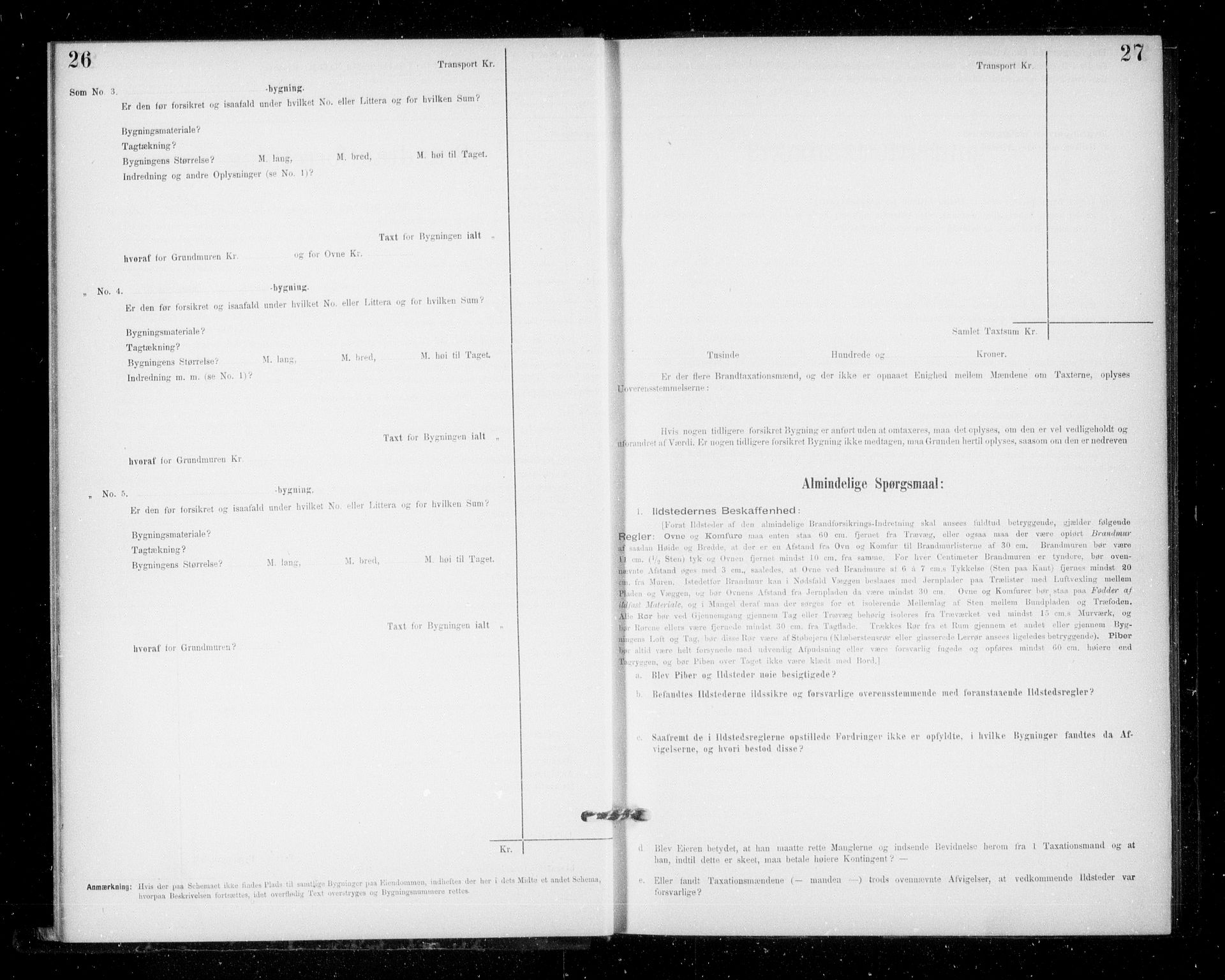 Lensmannen i Jondal, SAB/A-33101/0012/L0005: Branntakstprotokoll, skjematakst, 1894-1951, s. 26-27