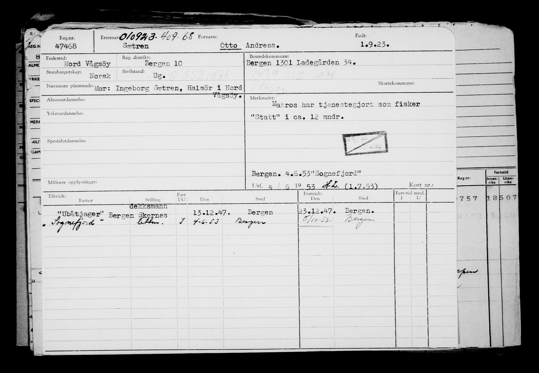 Direktoratet for sjømenn, AV/RA-S-3545/G/Gb/L0222: Hovedkort, 1923, s. 477