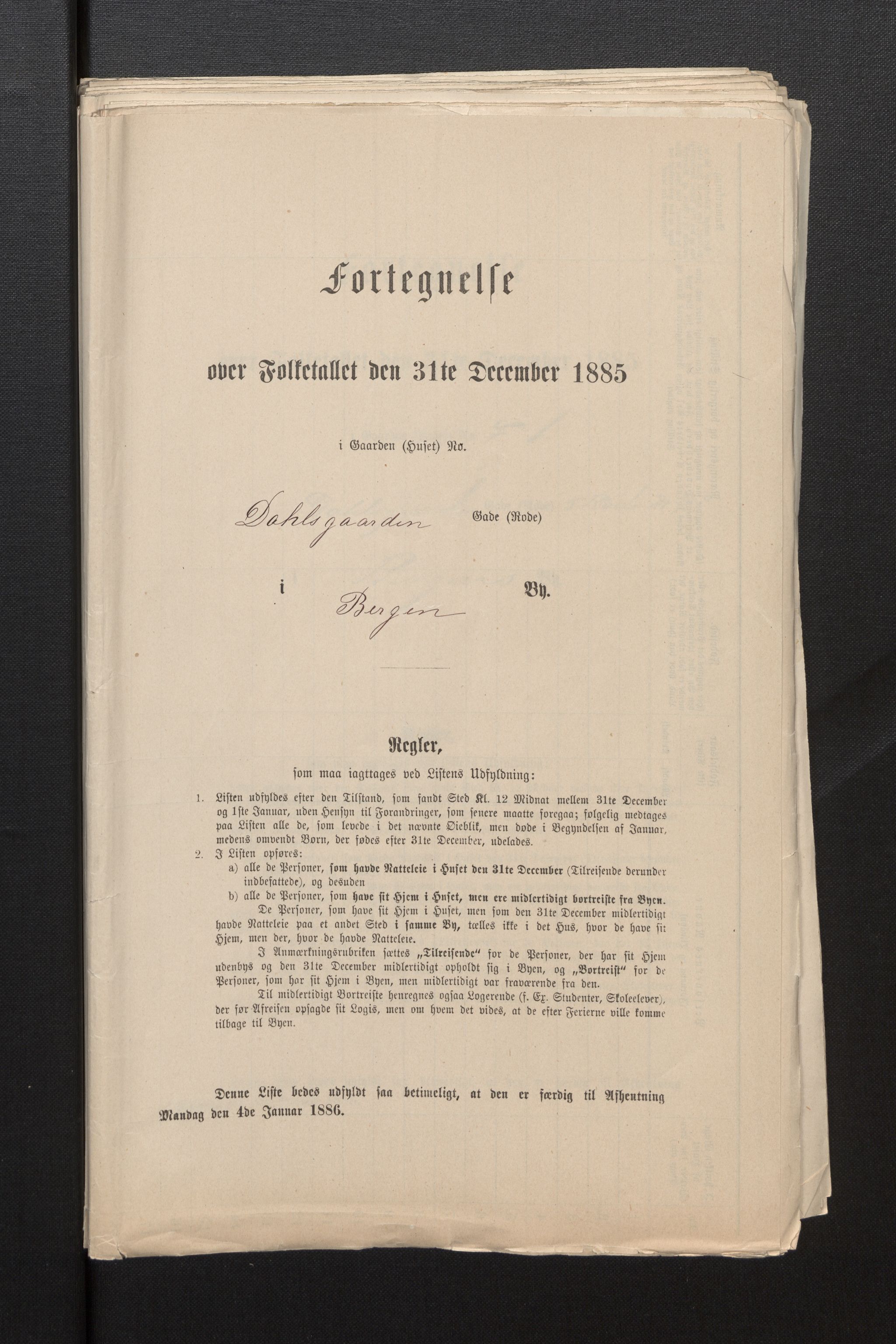 SAB, Folketelling 1885 for 1301 Bergen kjøpstad, 1885, s. 840