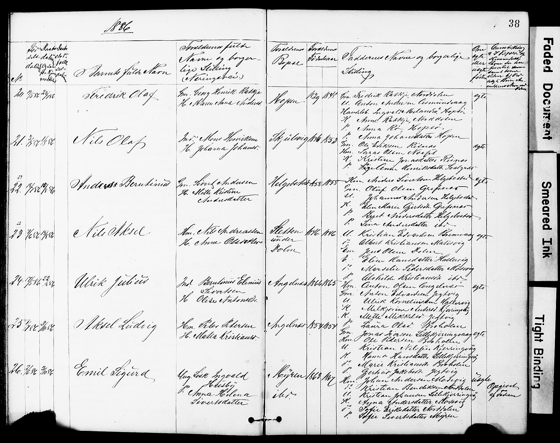 Ministerialprotokoller, klokkerbøker og fødselsregistre - Sør-Trøndelag, AV/SAT-A-1456/634/L0541: Klokkerbok nr. 634C03, 1874-1891, s. 38