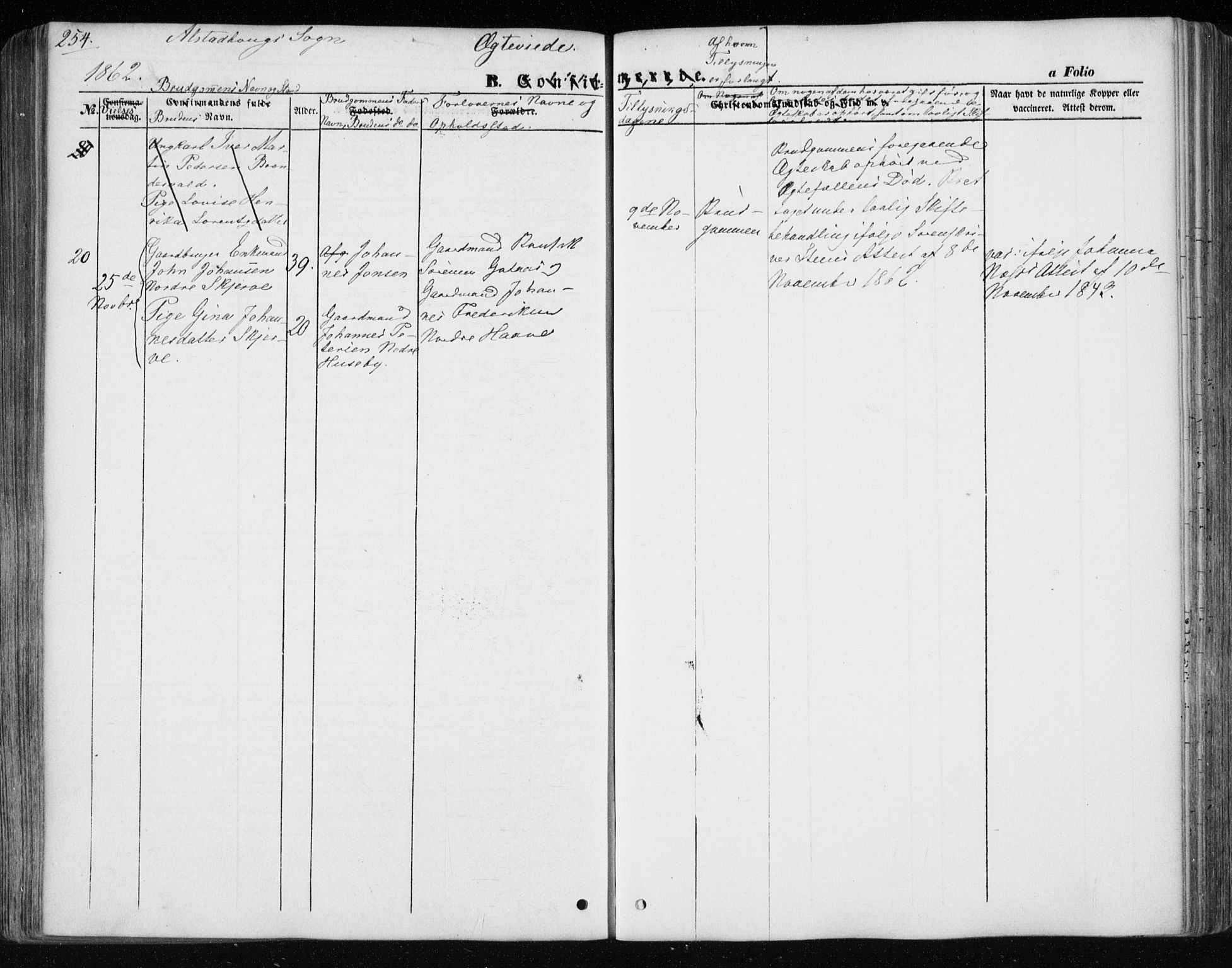 Ministerialprotokoller, klokkerbøker og fødselsregistre - Nord-Trøndelag, SAT/A-1458/717/L0154: Ministerialbok nr. 717A07 /1, 1850-1862, s. 254